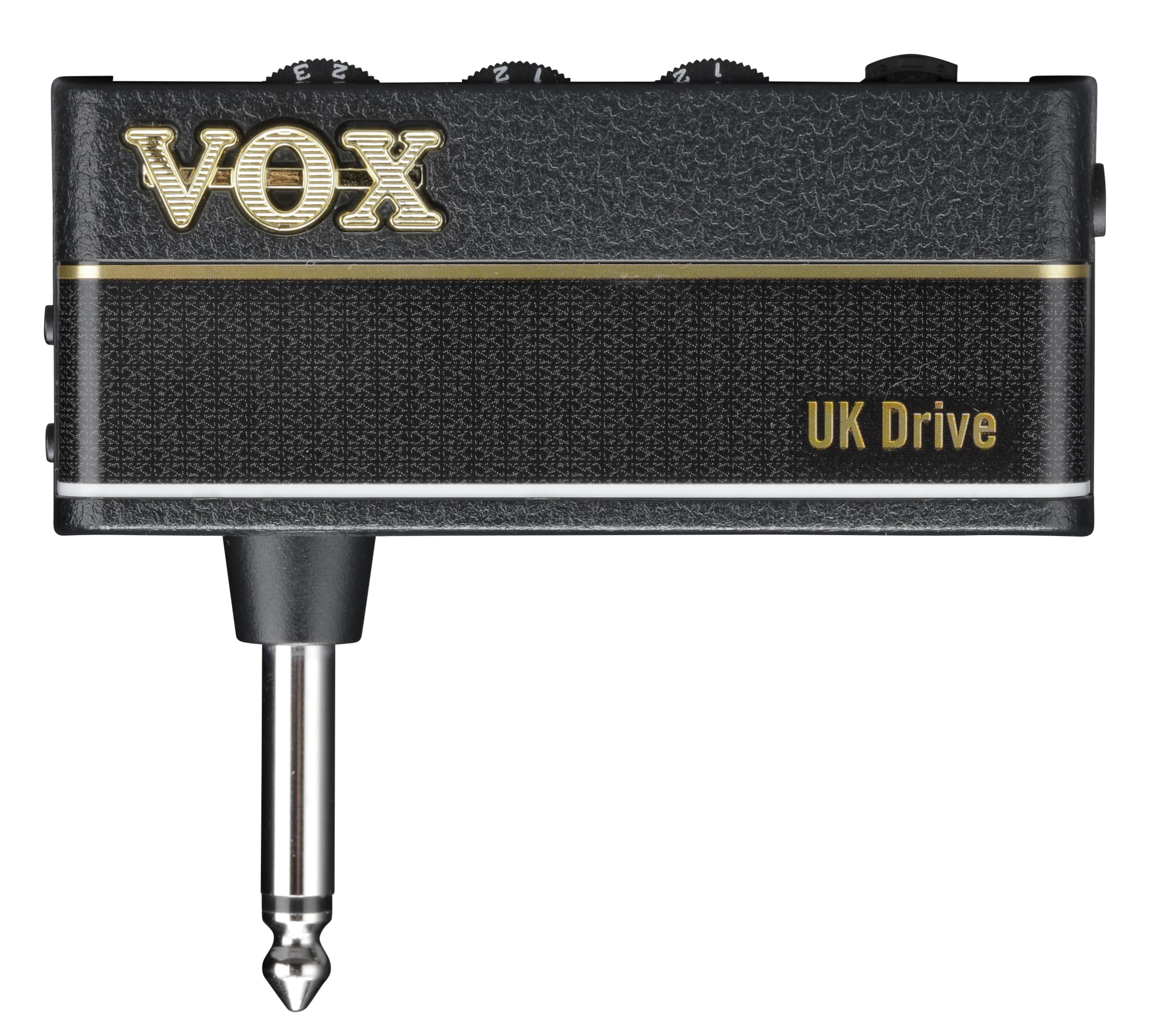 Vox Amplug 3 Uk Drive Headphone Guitar Amplifier W/ 2 Channels, Stereo Effects, Built-In Rhythms, And Aux In Jack