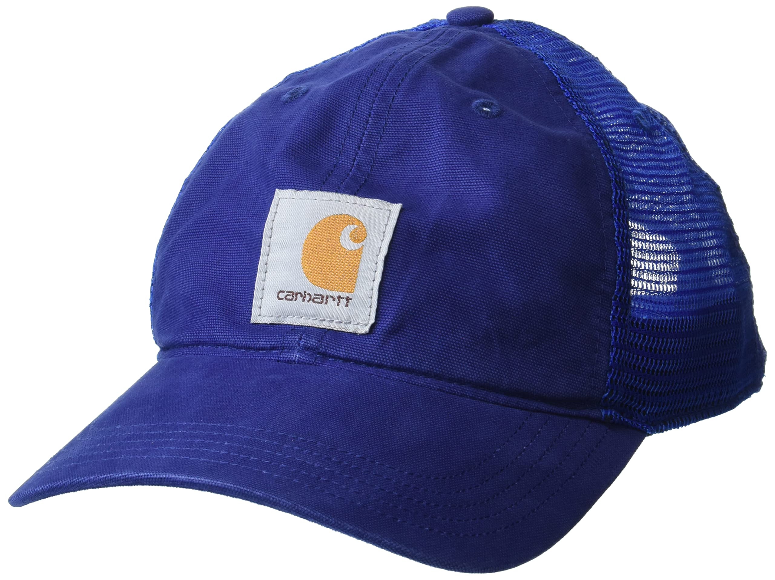 Carhartt Mens Canvas Mesh Back Baseball Cap, Scout Blue, One Size Us