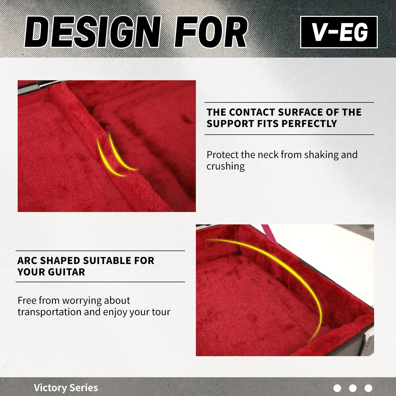 GHOSTFIRE Wooden Hard-Shell Cases Electric Guitar Case Super thick fit ST/TL (EG)