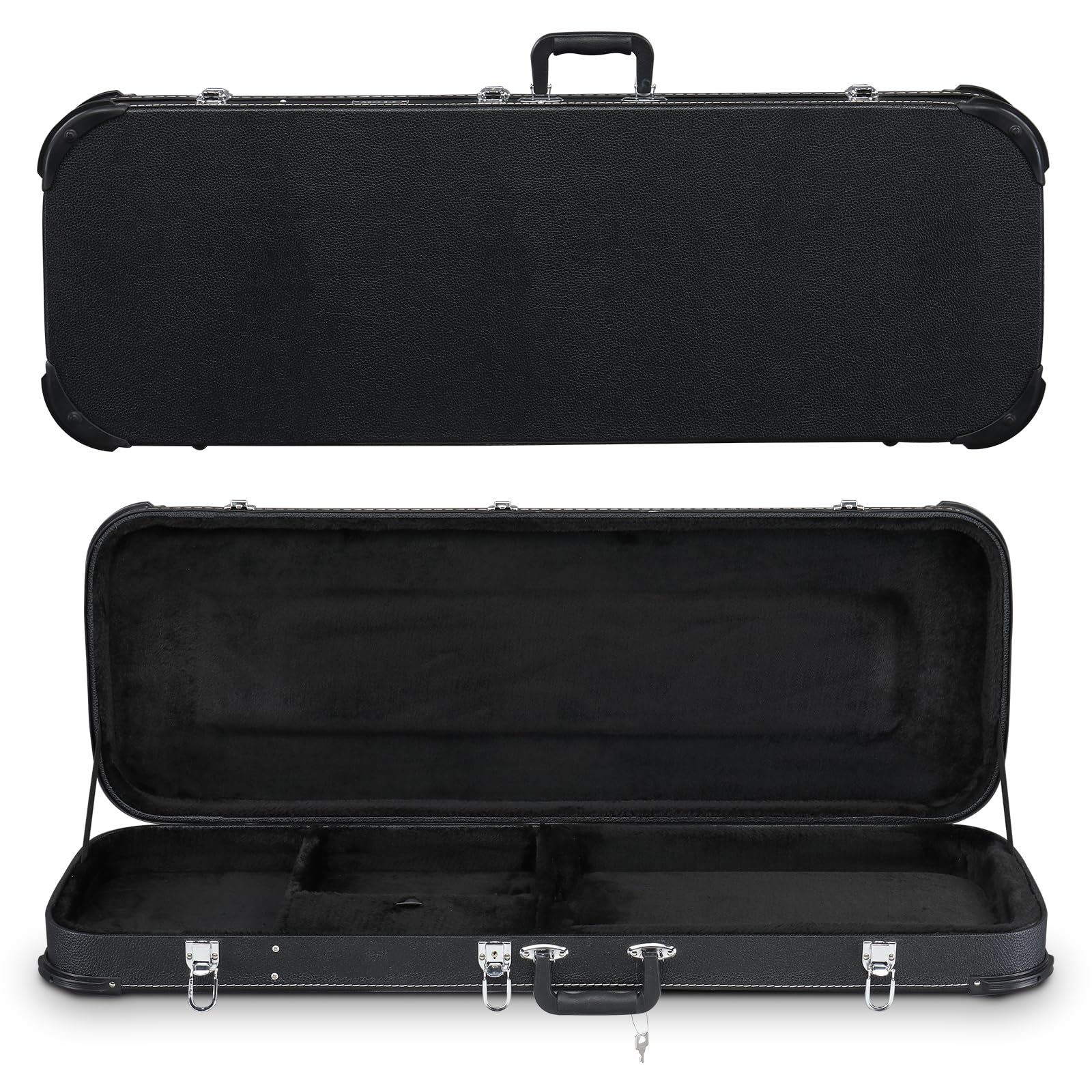 Ktaxon Electric Guitar Hard Case, Rectangle Wooden Standard 39-Inch Electric Guitars Hard-Shell Protective Carrying Case For Kst