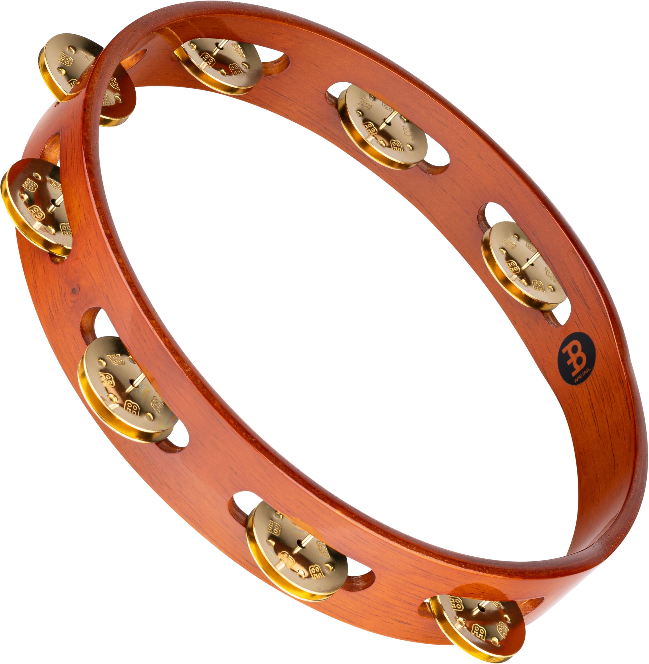 Meinl Percussion Traditional Wood Tambourine with Solid Brass Jingles, Single Row - NOT Made in China - for All Musicians, 2-Yea