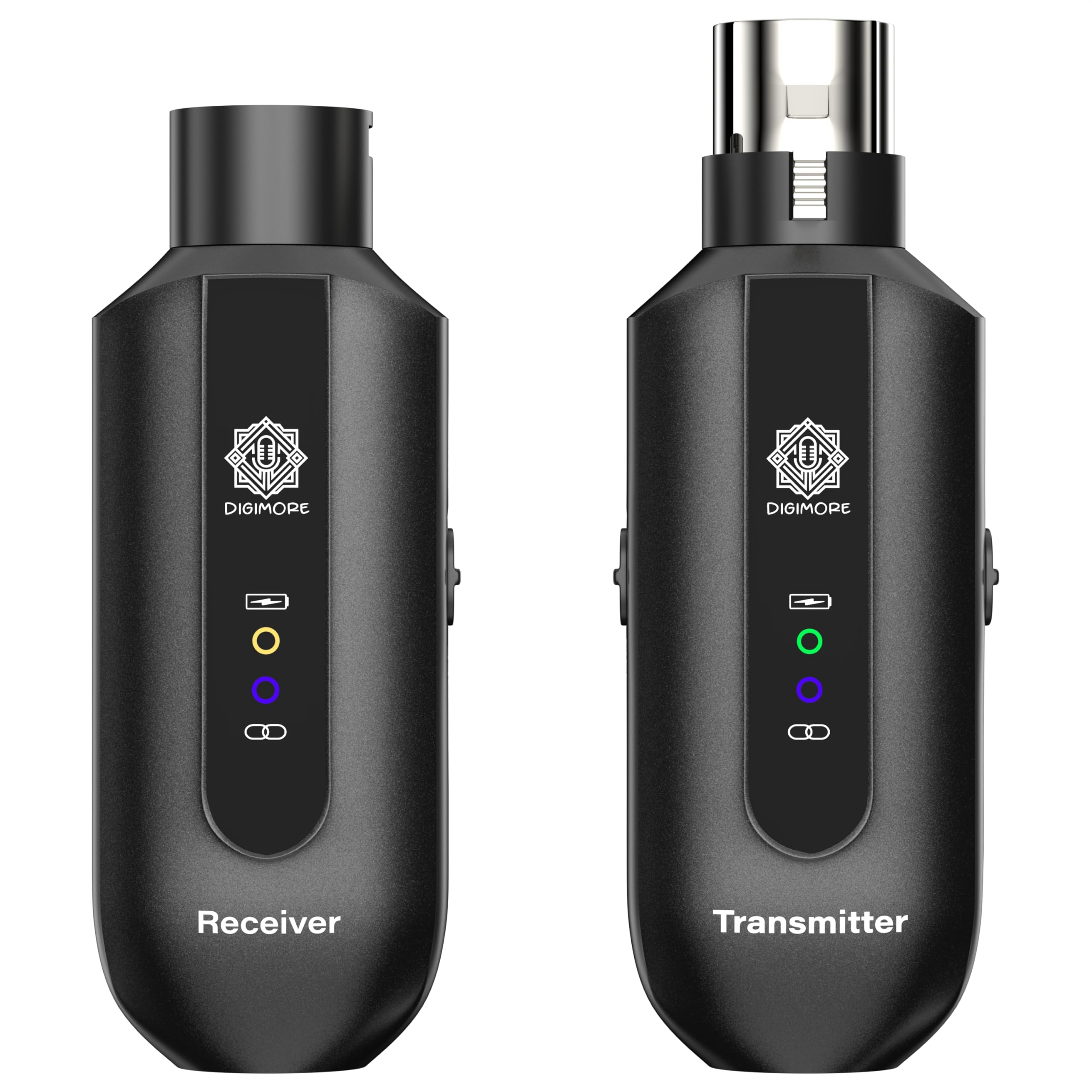 Digimore Uhf Wireless Xlr Transmitter And Receiver | Up To 100Ft Range | 5Hrs Long Battery | 