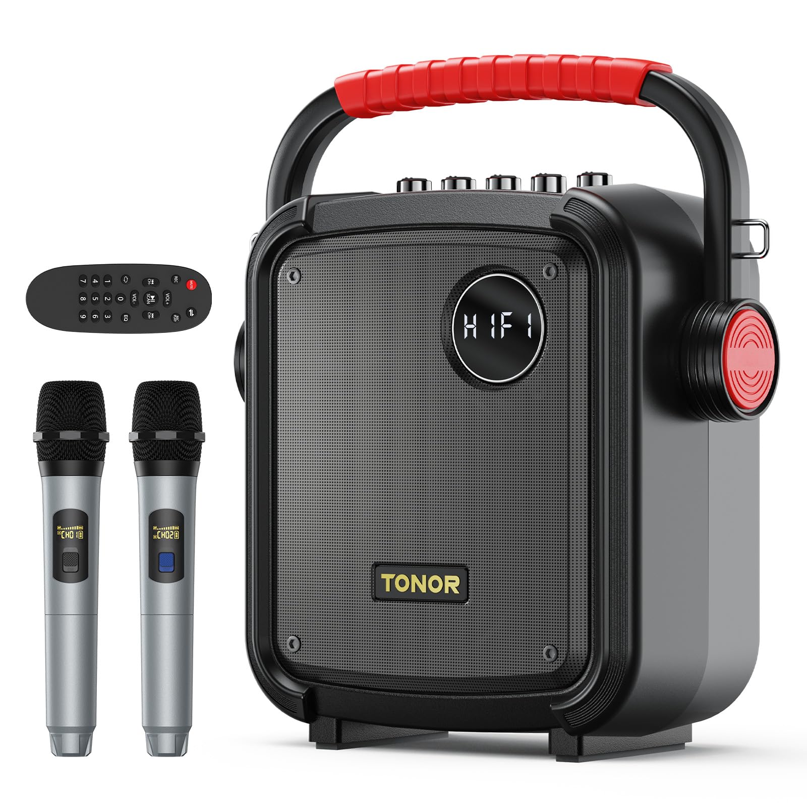 Portable Karaoke Machine with 2 Microphones, TONOR Karaoke Machine for Adults with 5400mAh Battery, Bluetooth 5.0 Karaoke Speake