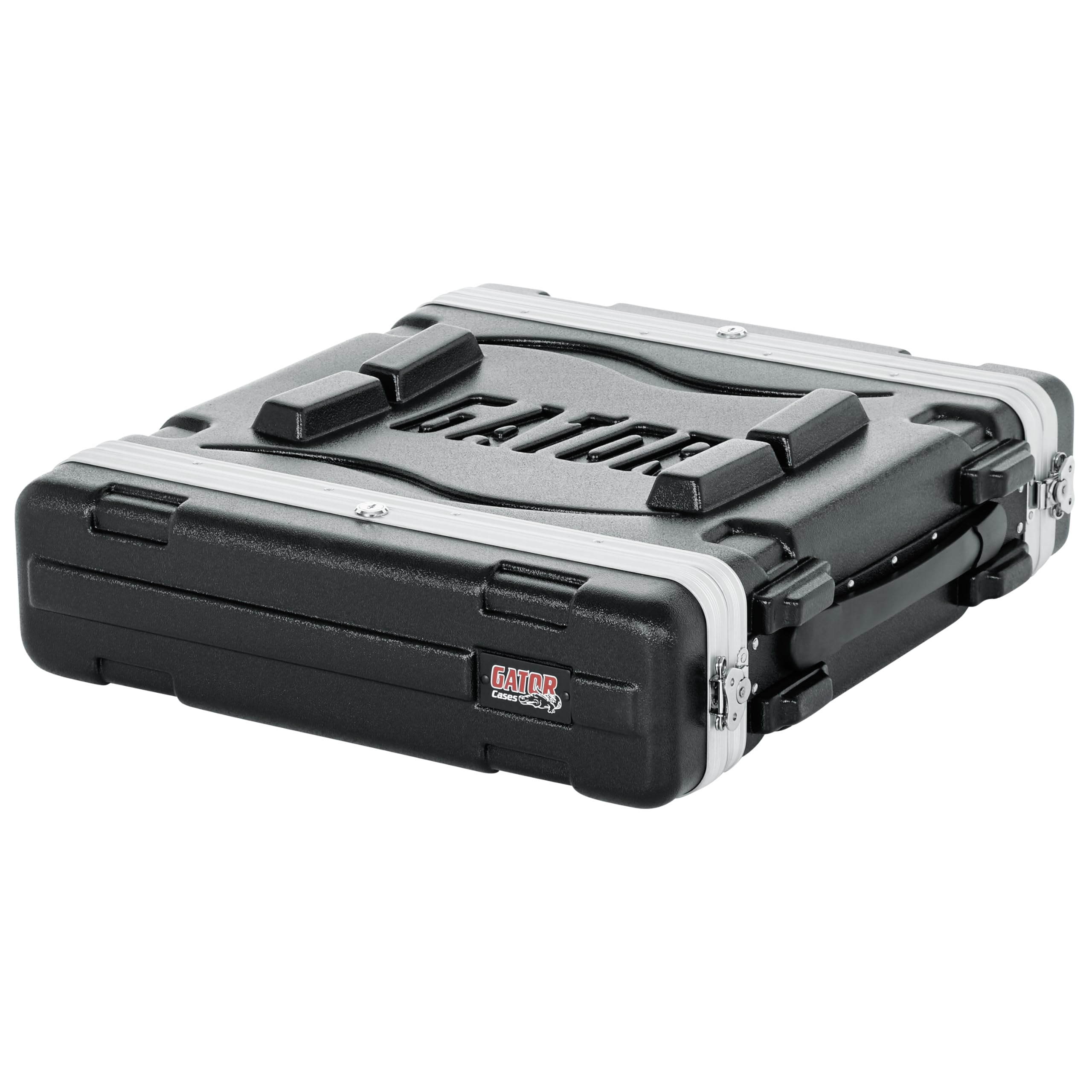 Gator Cases Soundcheck Series Lightweight Molded 2U Rack Case with Heavy Duty Latches, Standard 19.25 Depth (GR-2L)