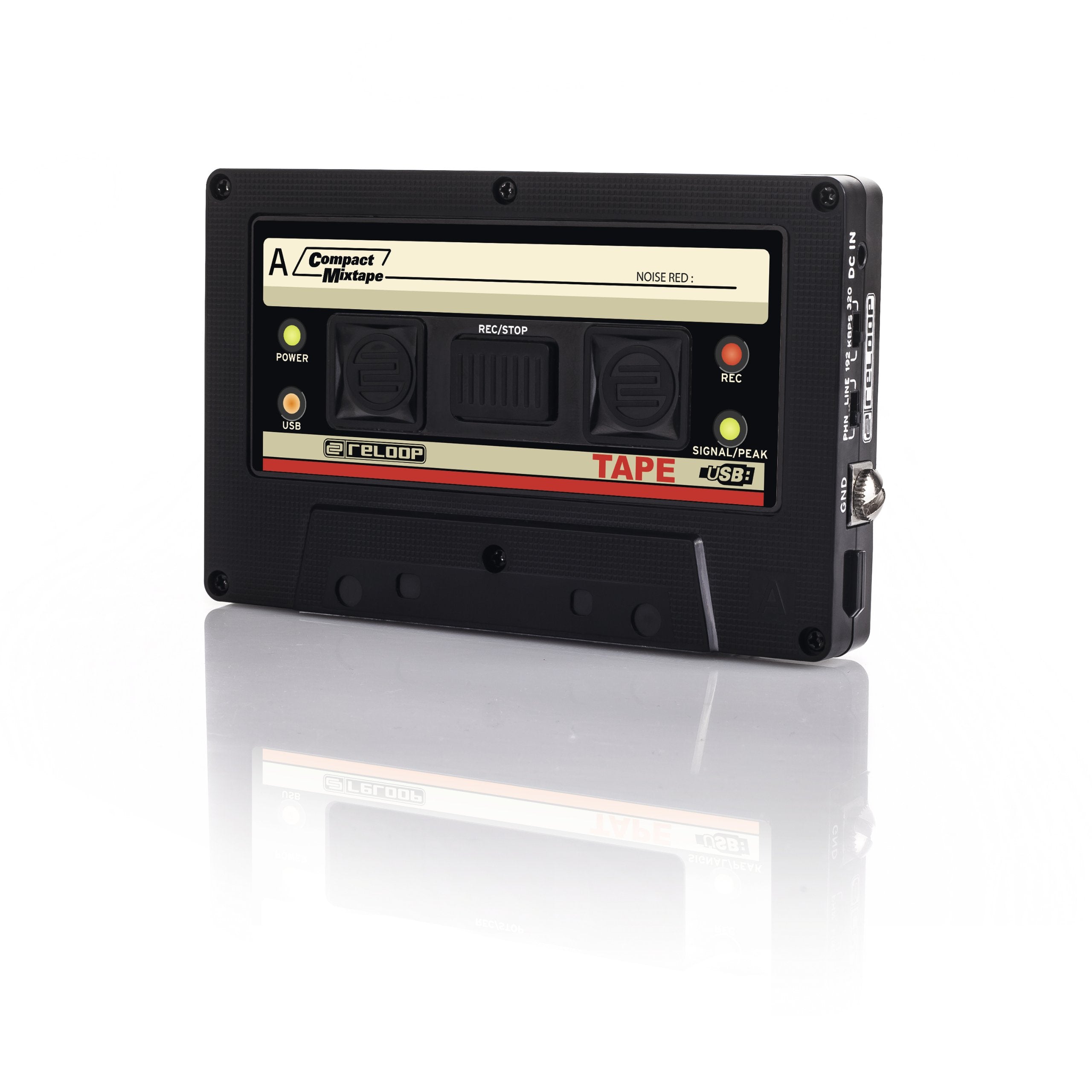 Reloop Tape - Usb Tape Recorder With Retro Cassette Look, Black