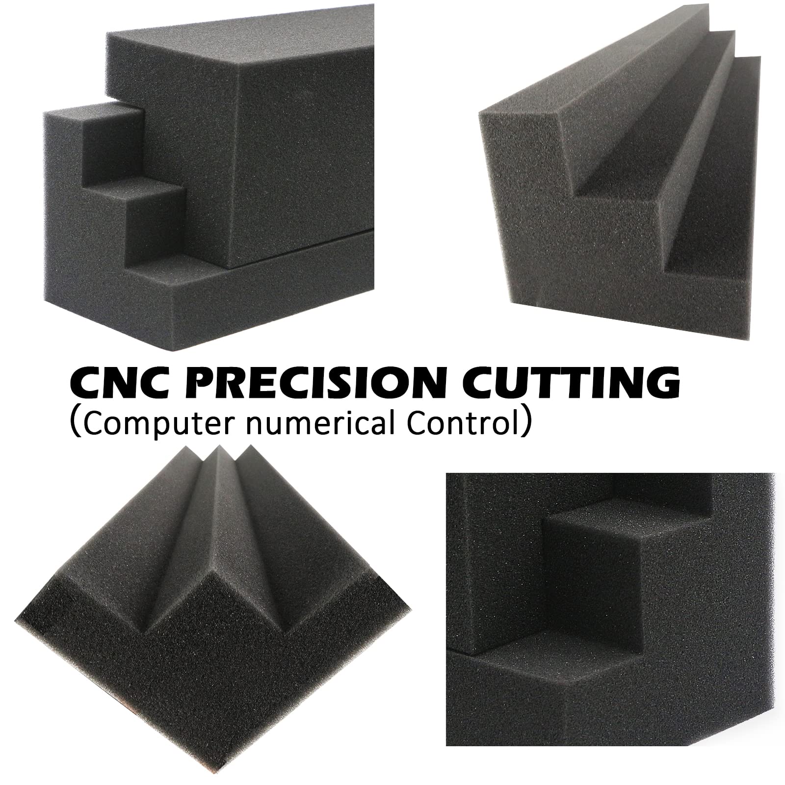 Bass Traps 16 Pack 12 '' X 3 '' X 3 '' Corner Acoustic Foam Panels, Acoustic Bass Trap Corner Block, Sound Absorbing Foam for St