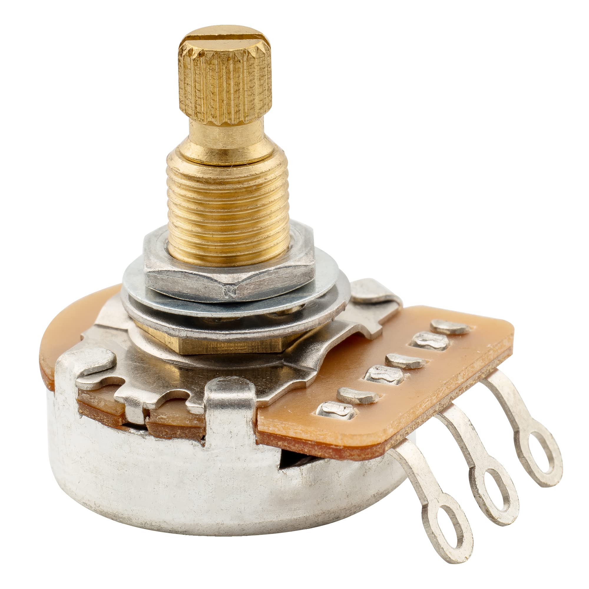 Musiclily Pro Hd B500K Full Brass Metric Coarse 18-Spline Split Shaft Pot Linear Taper Potentiometer For Electric Guitar Bass