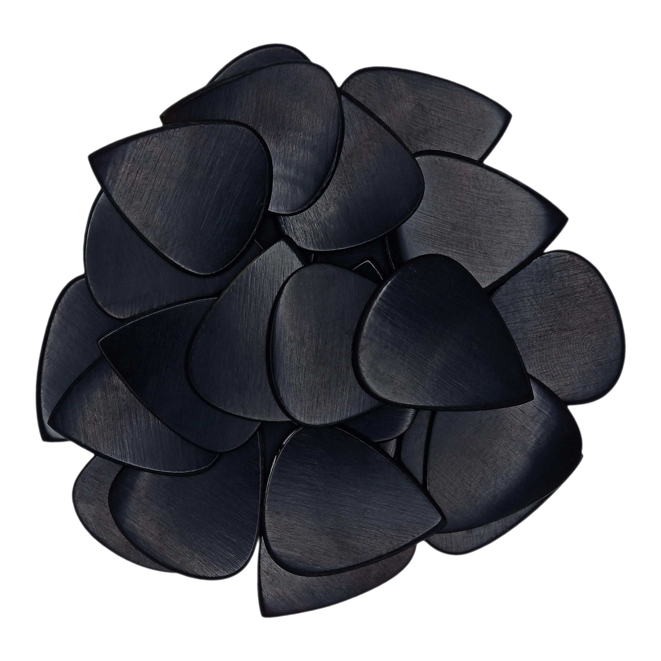 Black Buffalo Horn Guitar Or Bass Pick - 1.5 mm Heavy Gauge - 351 Shape - Natural Finish Handmade Specialty Exotic Plectrum - 3