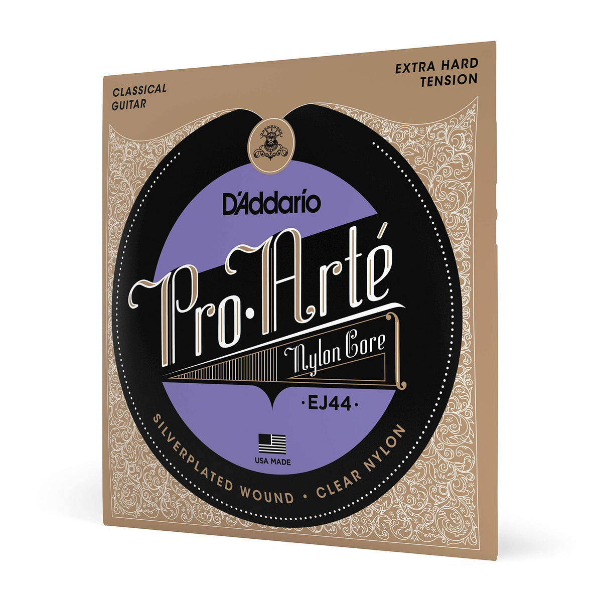 D'Addario Guitar Strings - Pro-Arte Classical Guitar Strings - Ej44 - Nylon Guitar Strings - Silver Plated Wound, Nylon Core - E