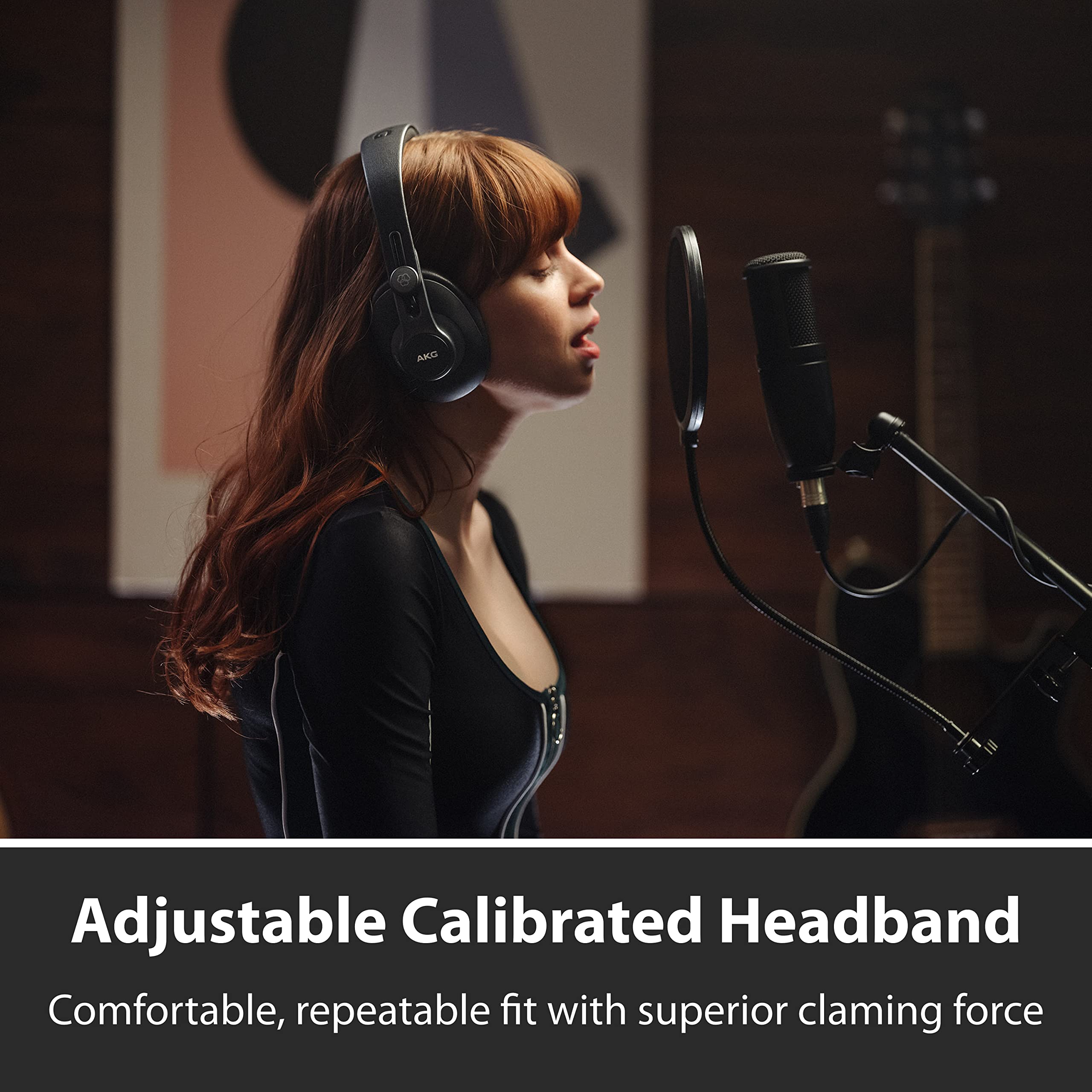 AKG K371 Closed Over-Ear Studio Folding Headphones - Black