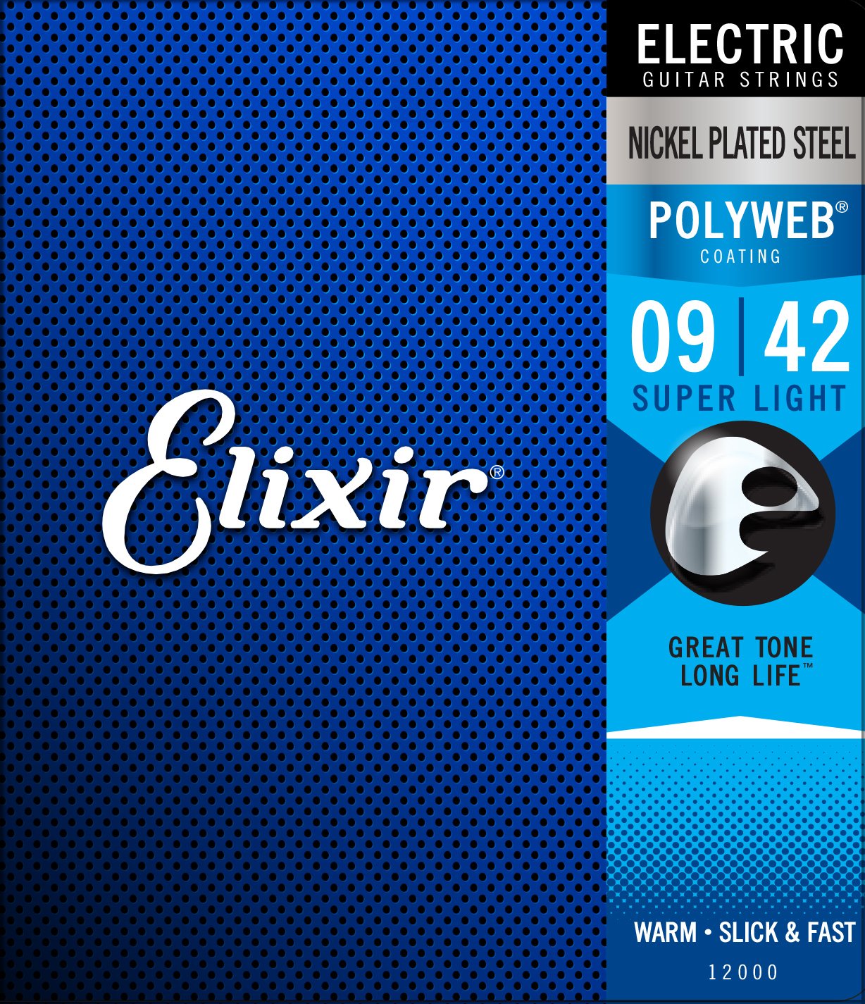 Elixir Strings Electric Guitar Strings W Polyweb Coating, Super Light (009-042)