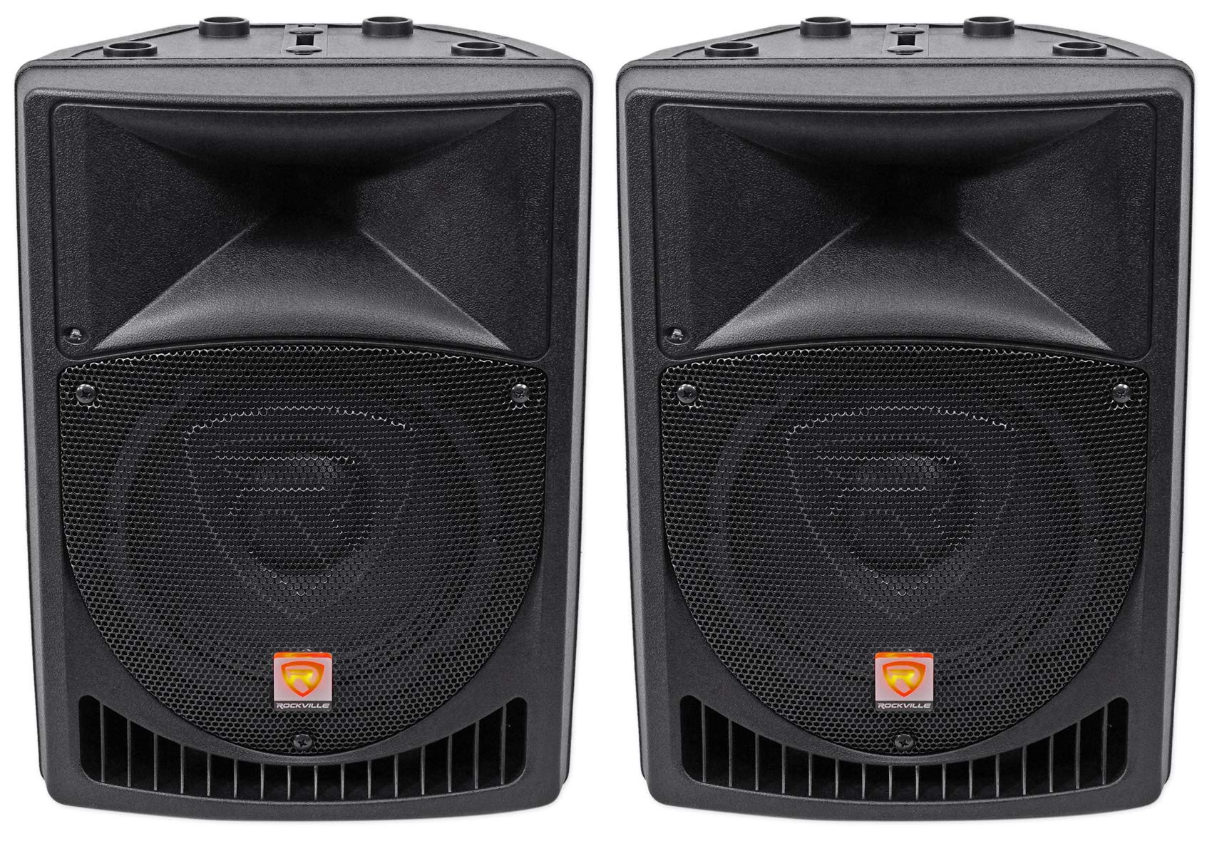 Rockville Pair Power Gig RPG8 8 Powered Active 800 Watt 2 -Way DJ PA Speakers