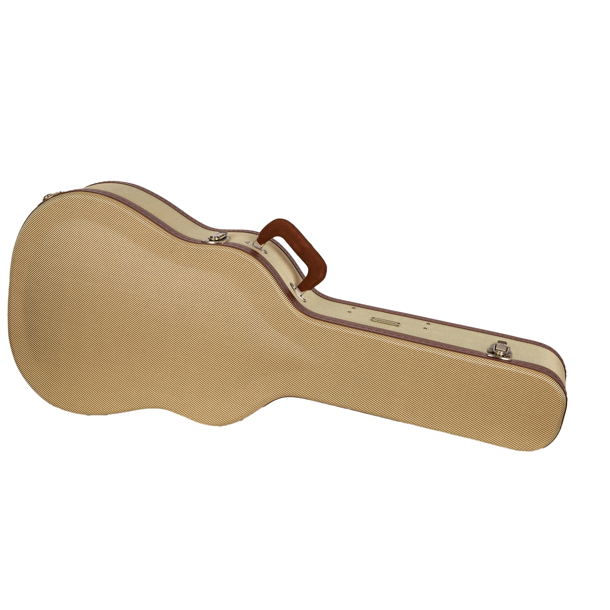 Crossrock Master Series Acoustic Guitar Case for Martin D-28 / Grand Auditorium | Fabric Tweed Exterior, Re-Engineered Shell, Le