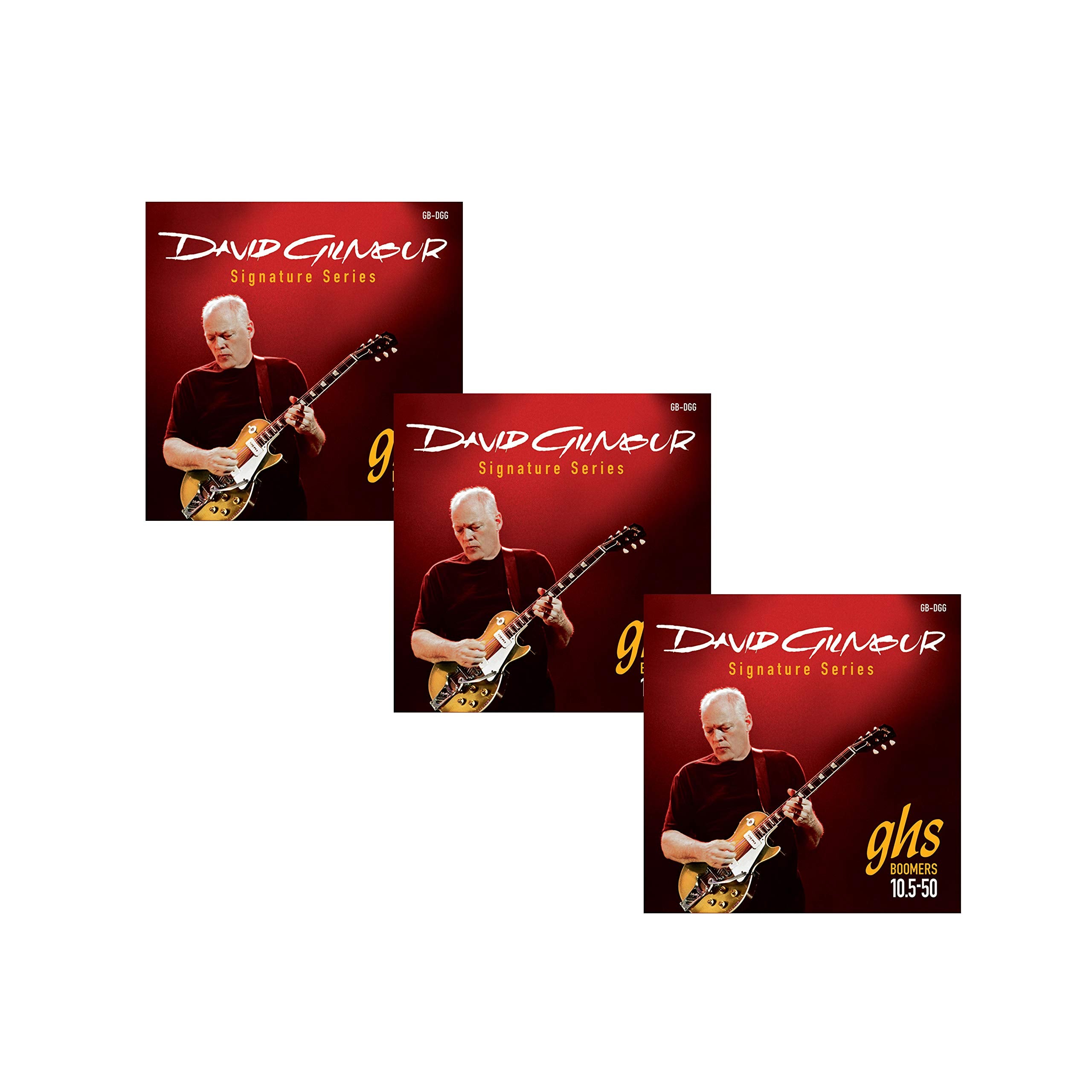 Ghs Strings Gb-Dgg David Gilmour Signature Series, Nickel-Plated Electric Guitar Strings (.010 1/2-.050), 3 Sets Of Gb-Dgg