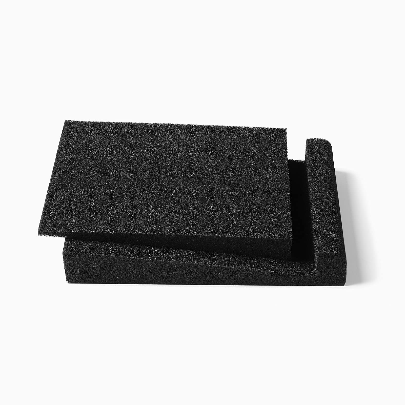 SS5 Studio Monitor Isolation Pads, High-Density Acoustic Foam Tilted Tabletop & Desktop Speaker Stands for Midsize Bookshelf Com