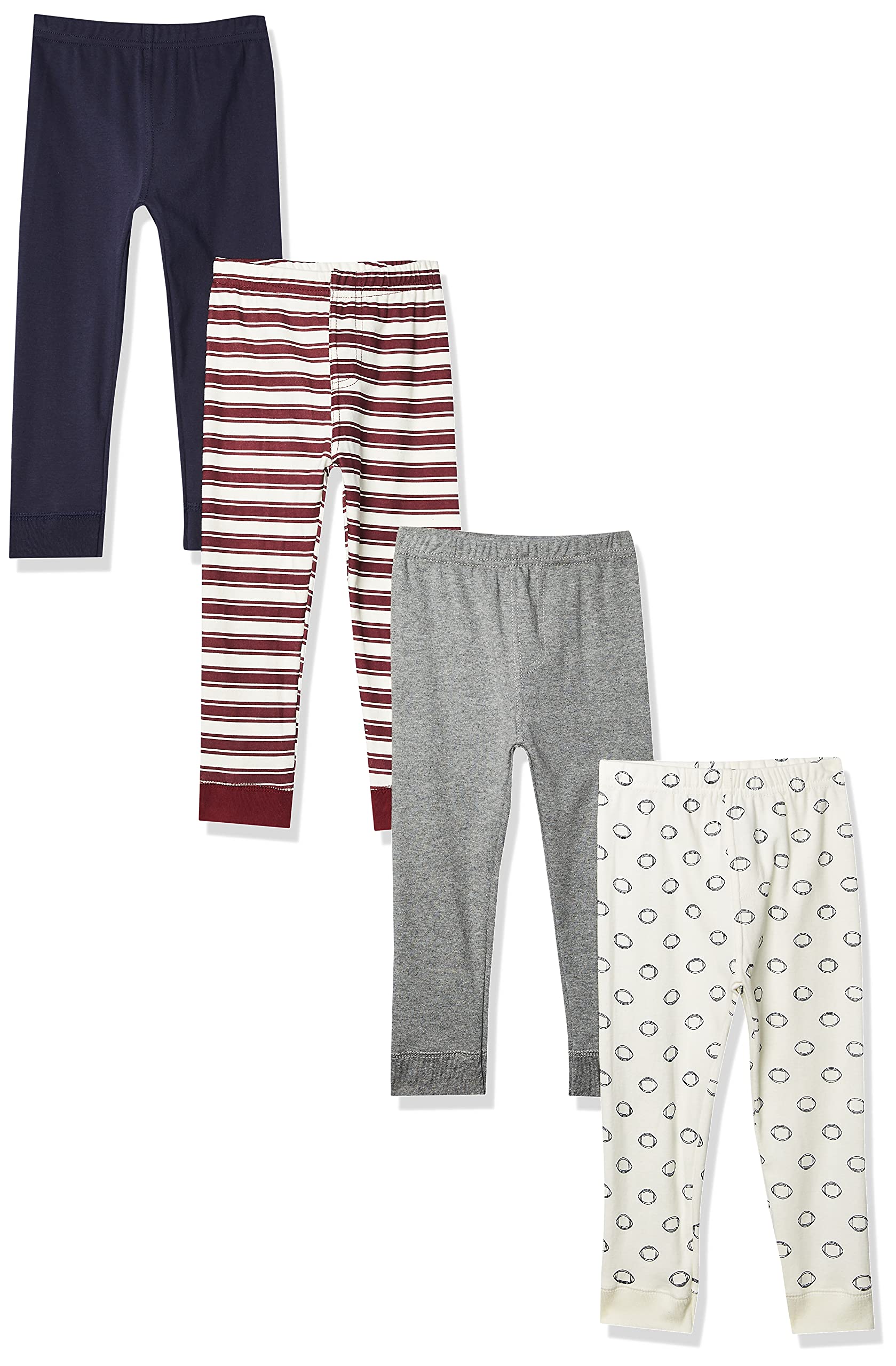 Hudson Baby Unisex Baby Cotton Pants And Leggings Football, 12-18 Months