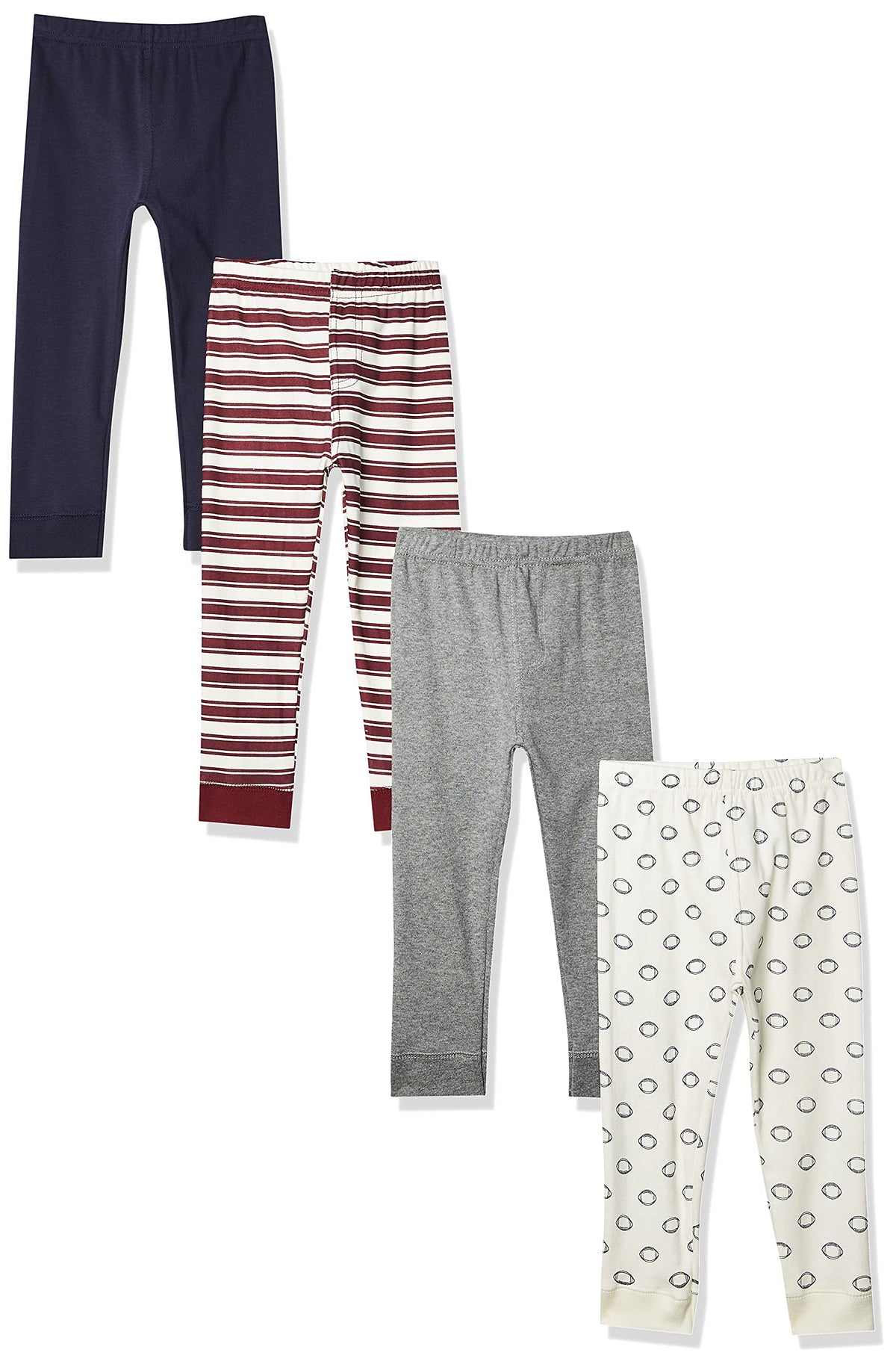 Hudson Baby Unisex Baby Cotton Pants And Leggings Football, 12-18 Months