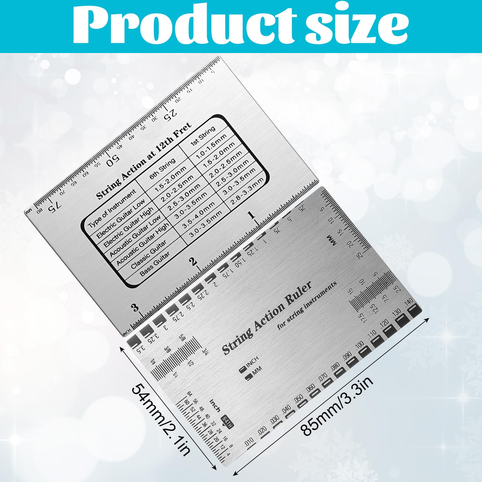 Aktion Ruler String Action Ruler Guitar Setup Ruler Guitar String Height Gauge ...