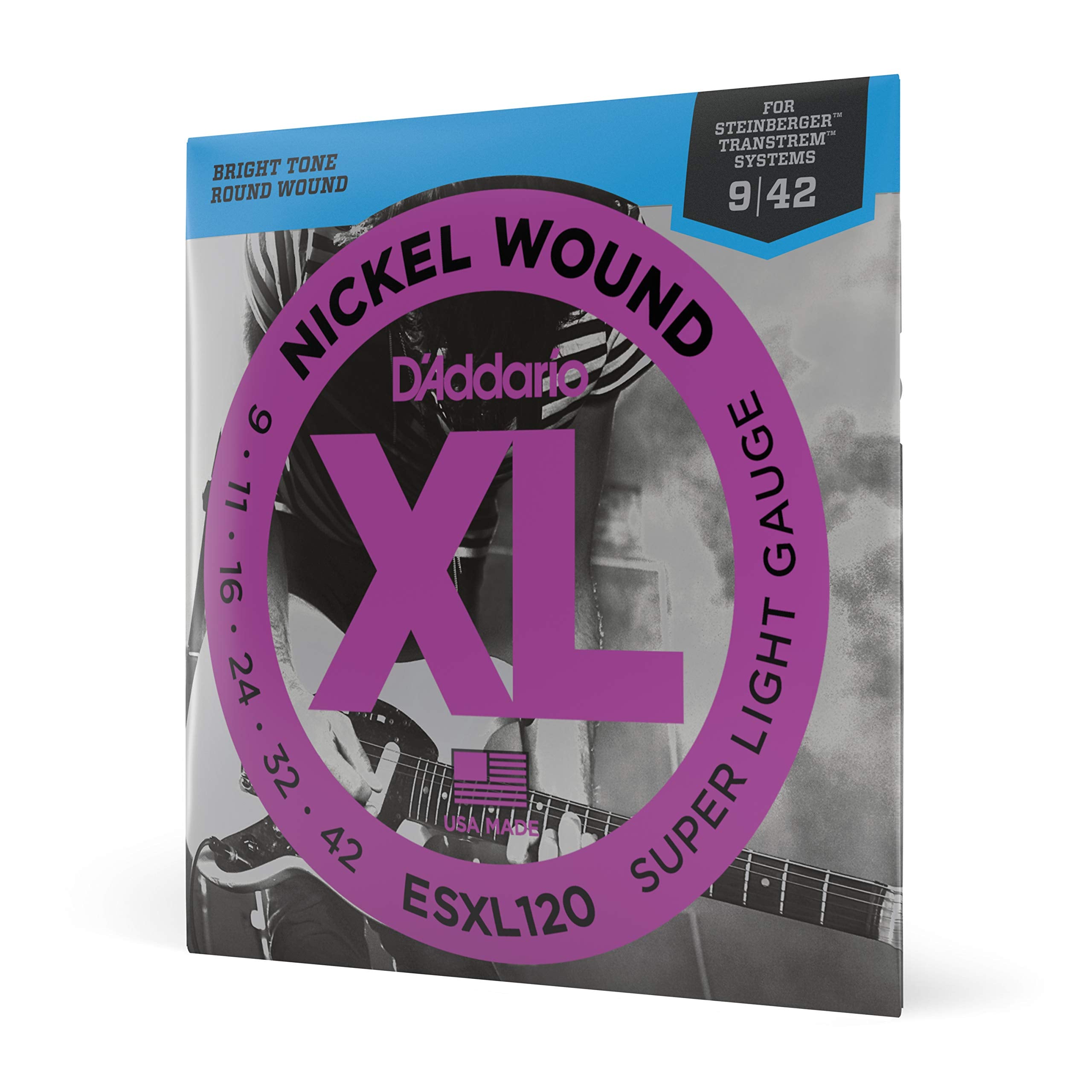 D'Addario Guitar Strings - Xl Nickel Electric Guitar Strings - Esxl120 - Perfect Intonation, Consistent Feel, Reliable Durabilit