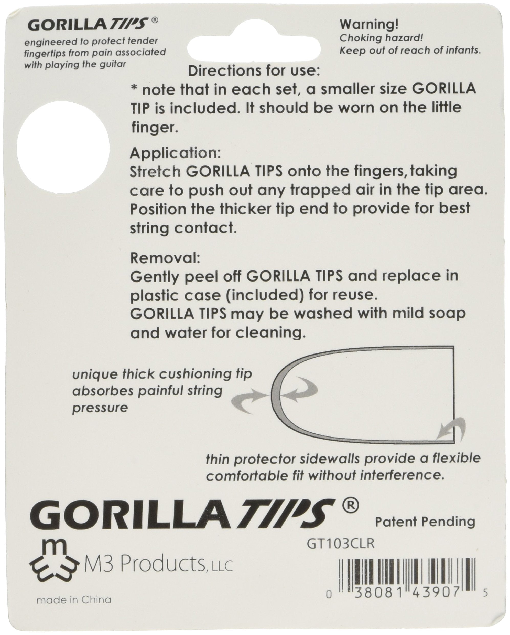 Alfred Music Publishing GT Gorilla Tips Large Clear Guitar Tools (98-GT103CLR)