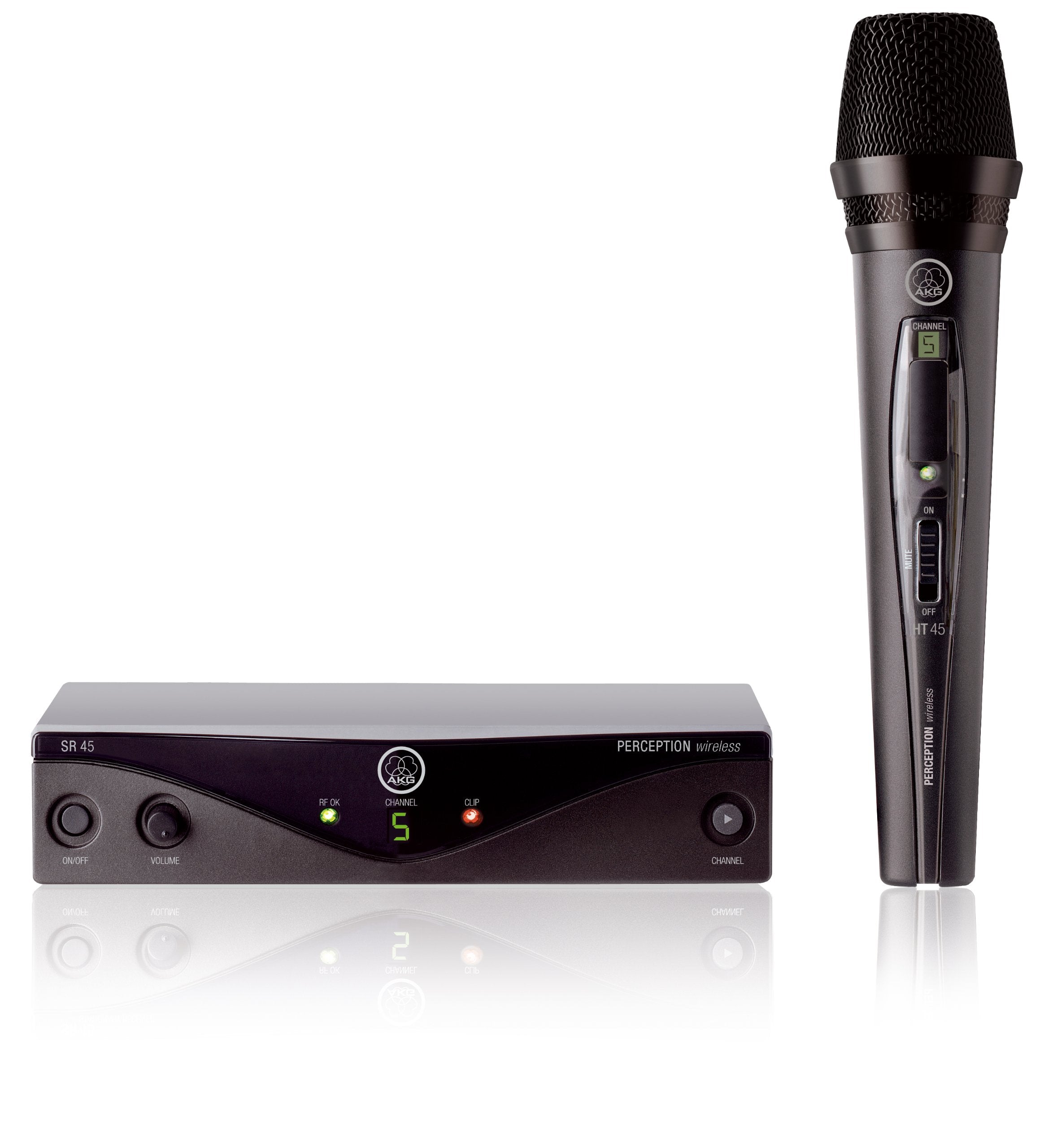 Akg Pro Audio Perception Wireless Microphone System With Sr45 Stationary Receiver And Pt45 Pocket Transmitter- Vocal Set (3251H0