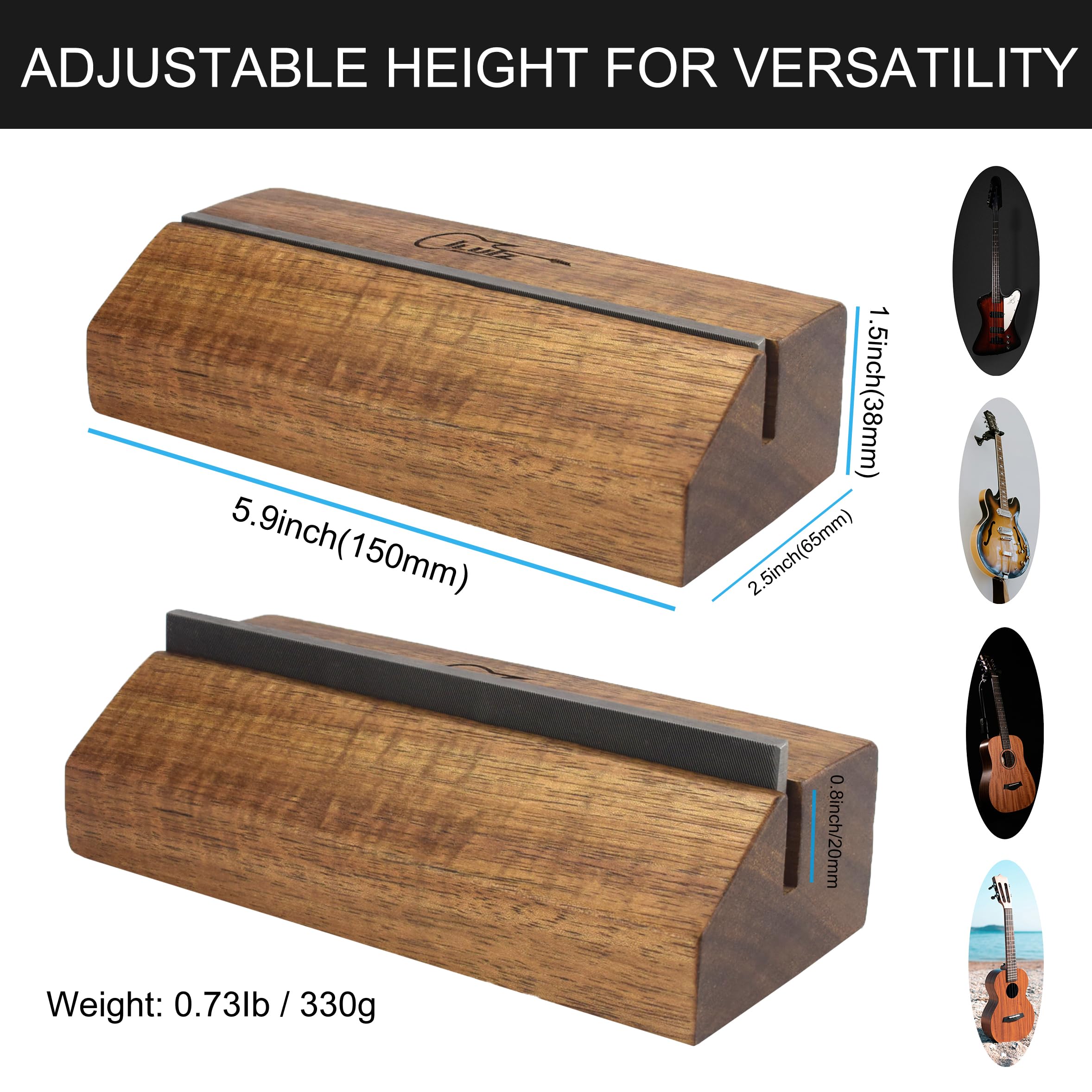 Fret End Beveling & Dressing File - 35/90 Degree Tool-Free Installation Luthier Tool for Guitar & Bass - Duel-Textured High-Carb