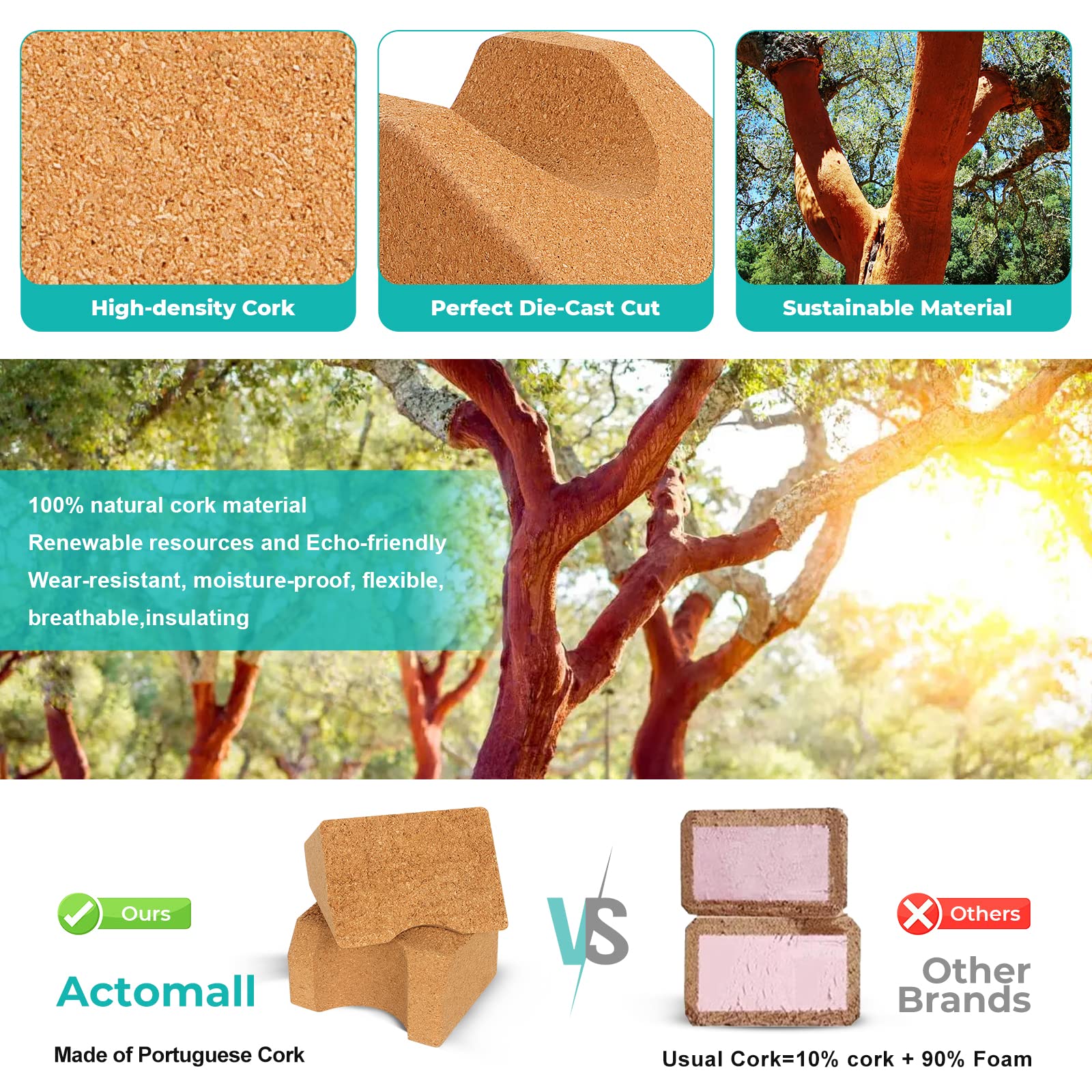 Actomall Cork Guitar Neck Rest, Guitar Neck Cradle Support Pillow, Guitar Accessories for Repair, Maintenance, Cleaning, String