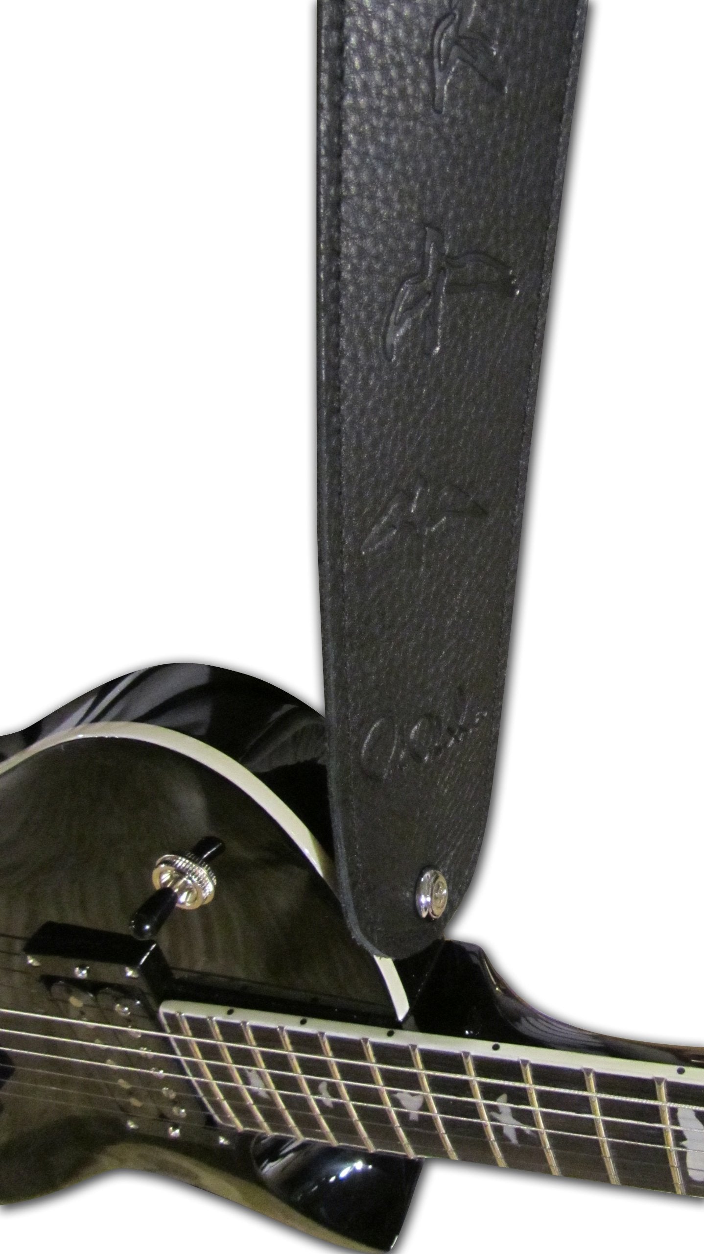 PRS Guitars Guitar Strap, Leather Strap, Birds -Black (ACC-3119)
