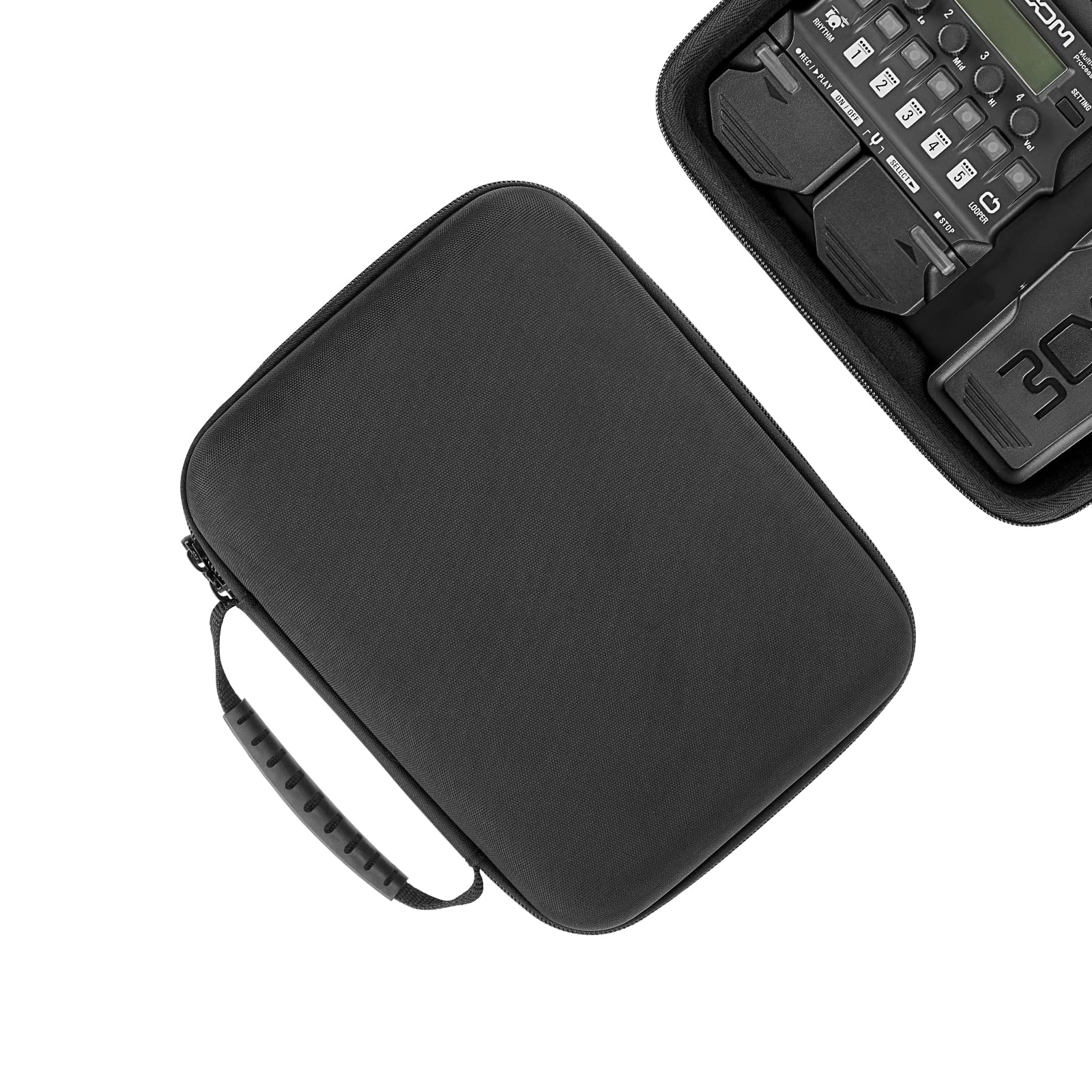 Musiin Premium Velvet Hard Case Compatible With Zoom G1X Four Case B1X A1X Guitar Bass Multi-Effects Processor Pedal Cover(Black