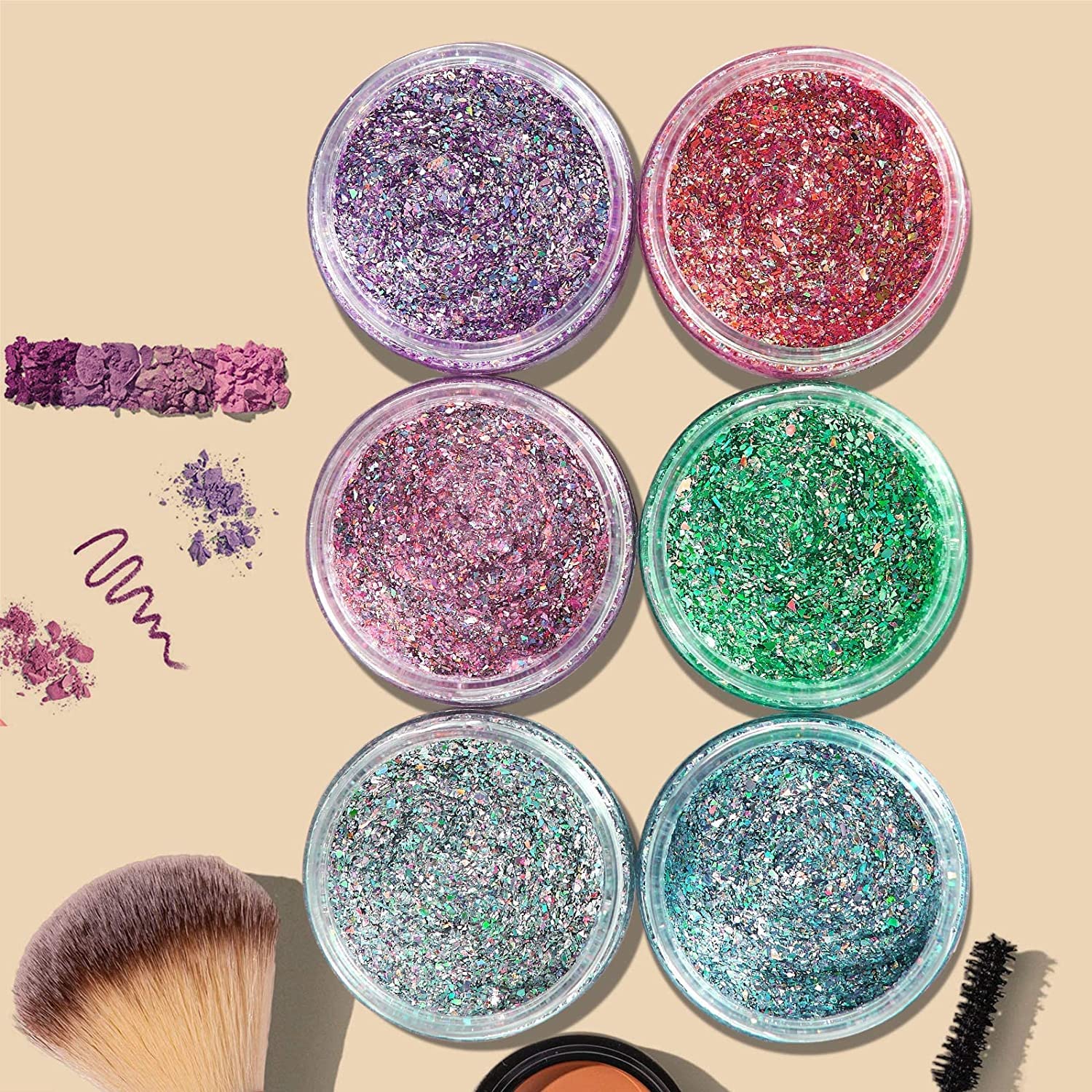 36 Pack 3 OZ Plastic Jars Round clear cosmetic container Jars with White Lids, Eternal Moment Plastic Slime Jars for Lotion, cre