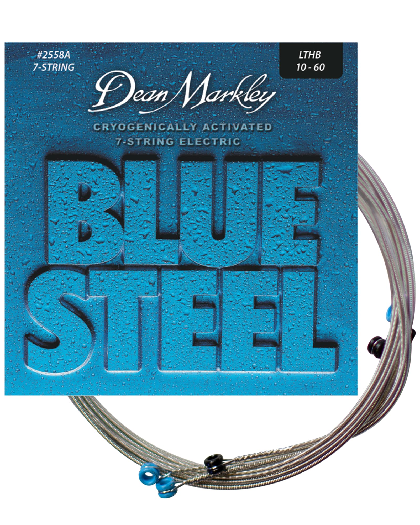 DEAN MARKLEY 2558A Blue Steel Electric Guitar Strings. 7 piece Electric Guitar String Set. Cryogenically Treated for Longer Life