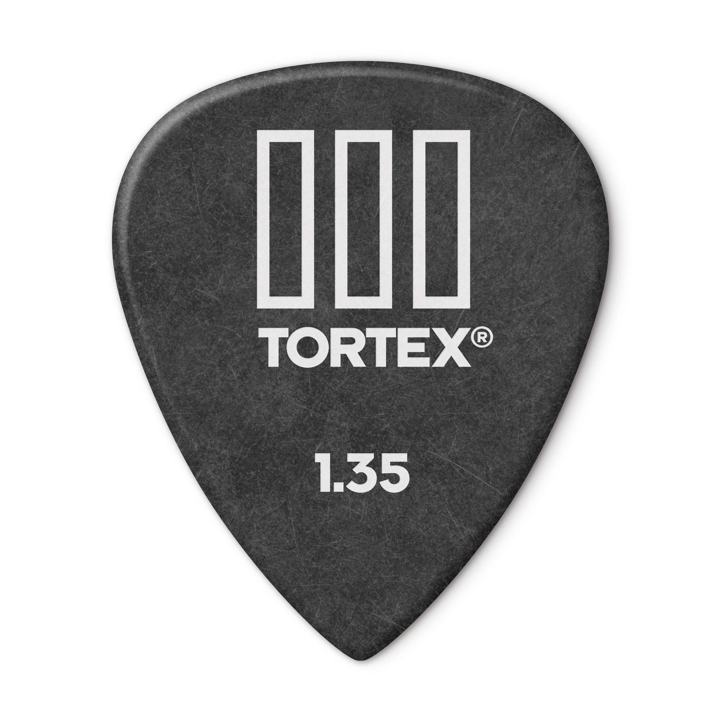 JIM DUNLOP 462P1.35 Tortex TIII, Black, 1.35mm, 12/Player's Pack