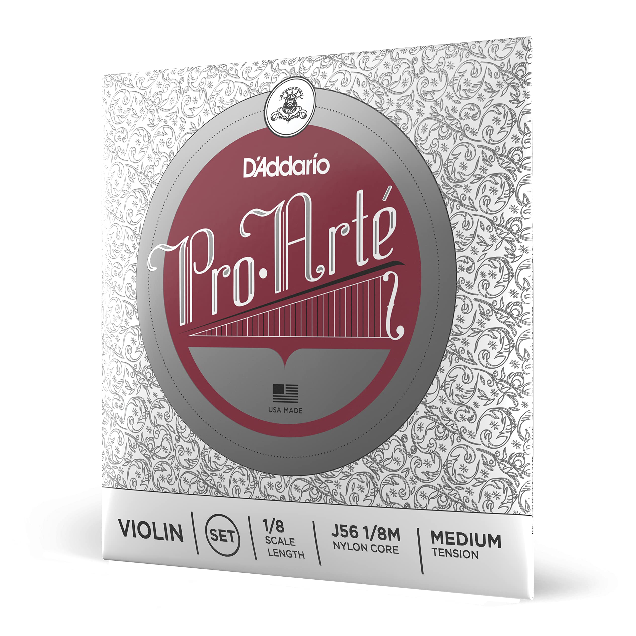 DAddario Pro-Arte Violin String Set, 1/8 Scale, Medium Tension