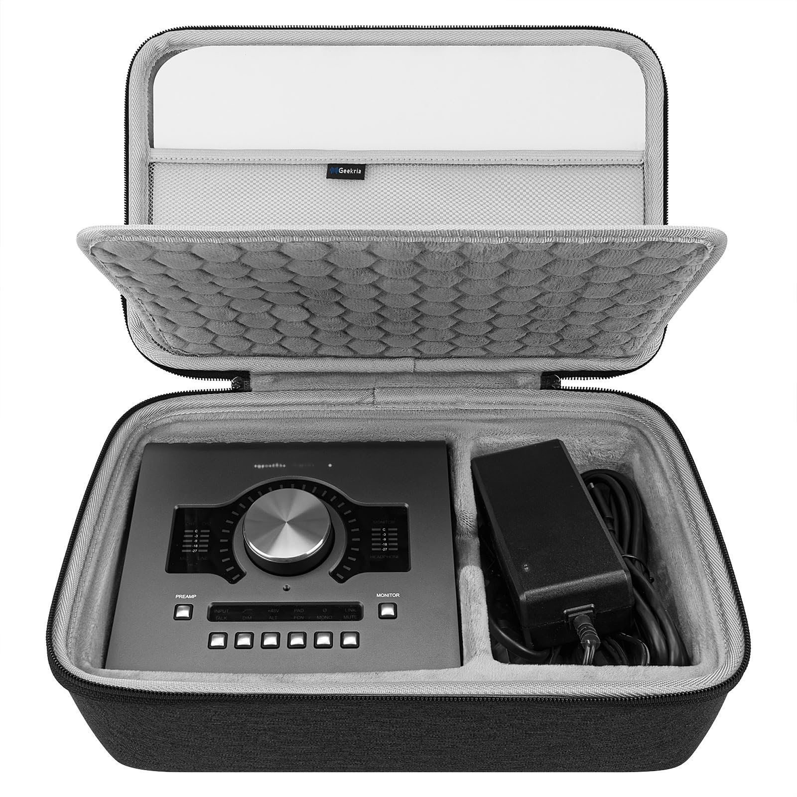 Geekria Audio Interface Carrying Case, Hard Shell Travel Bag Compatible with Universal Audio Apollo Twin X DUO/Apollo Twin X QUA