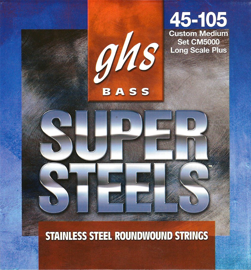 Ghs Strings Cm5000 Super Steels Stainless Steel Bass Guitar Strings, Medium