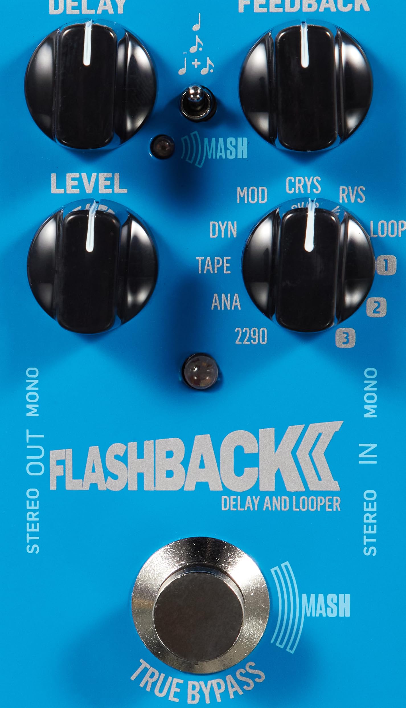 TC Electronic FLASHBACK 2 DELAY Legendary Delay Pedal with Groundbreaking MASH Footswitch, Crystal Delay Effect and Built-In Ton