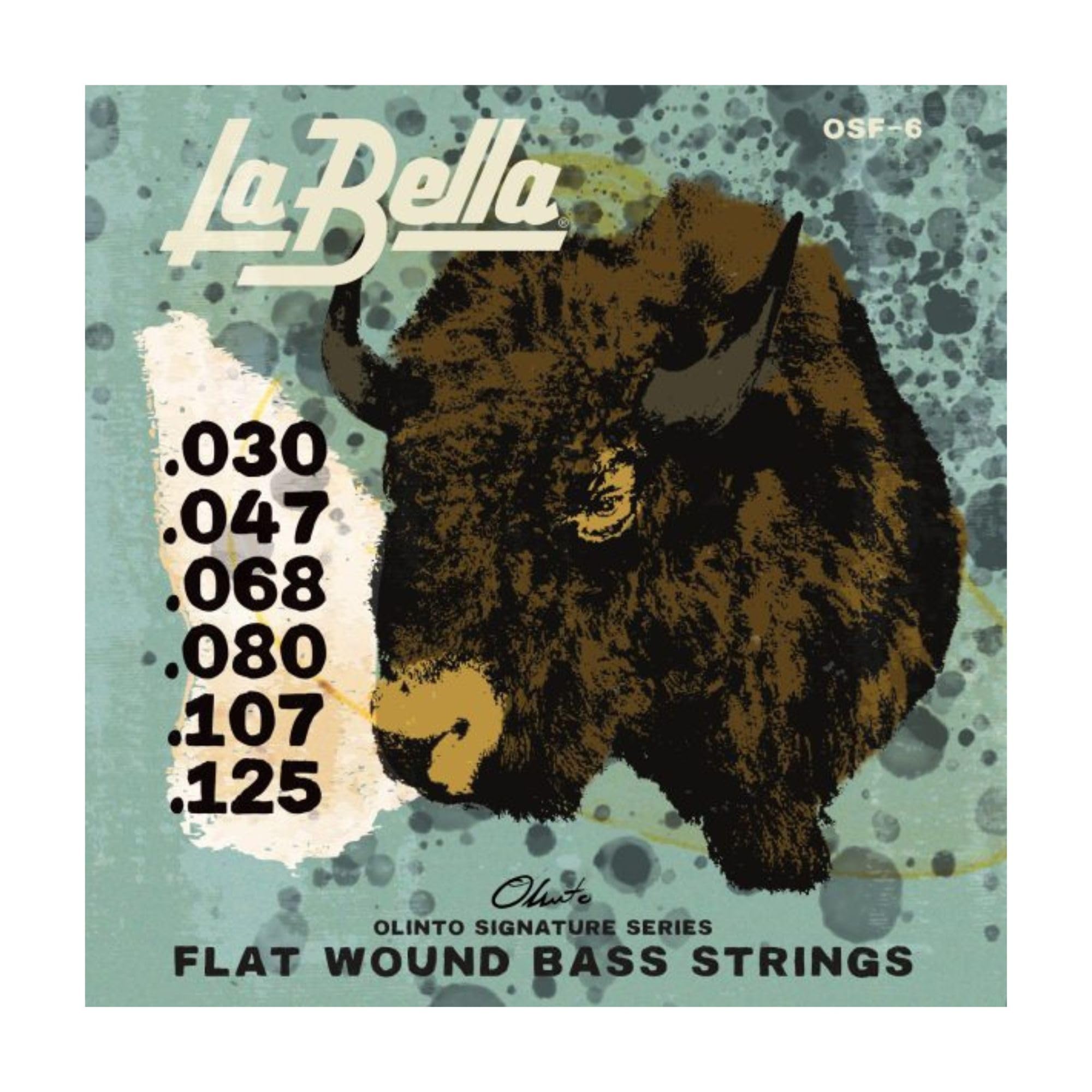 La Bella Osf-6 Olinto Signature Flat Wound Bass 6-String Set 30-125