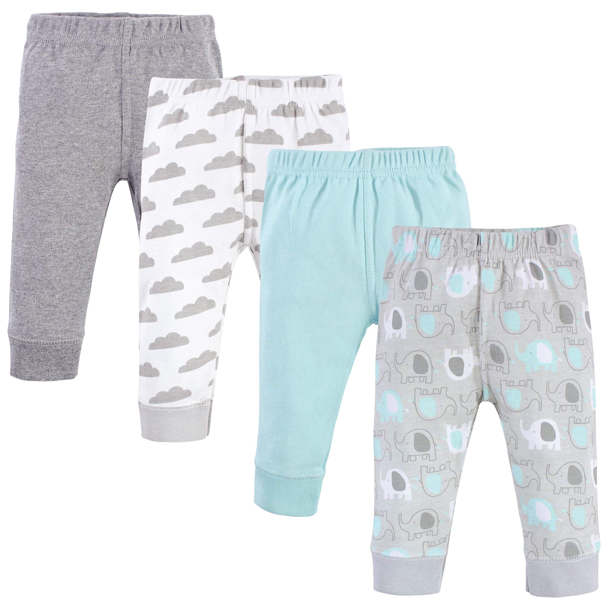 Luvable Friends Unisex Baby Cotton Pants, Boy Basic Elephant, 9-12 Months