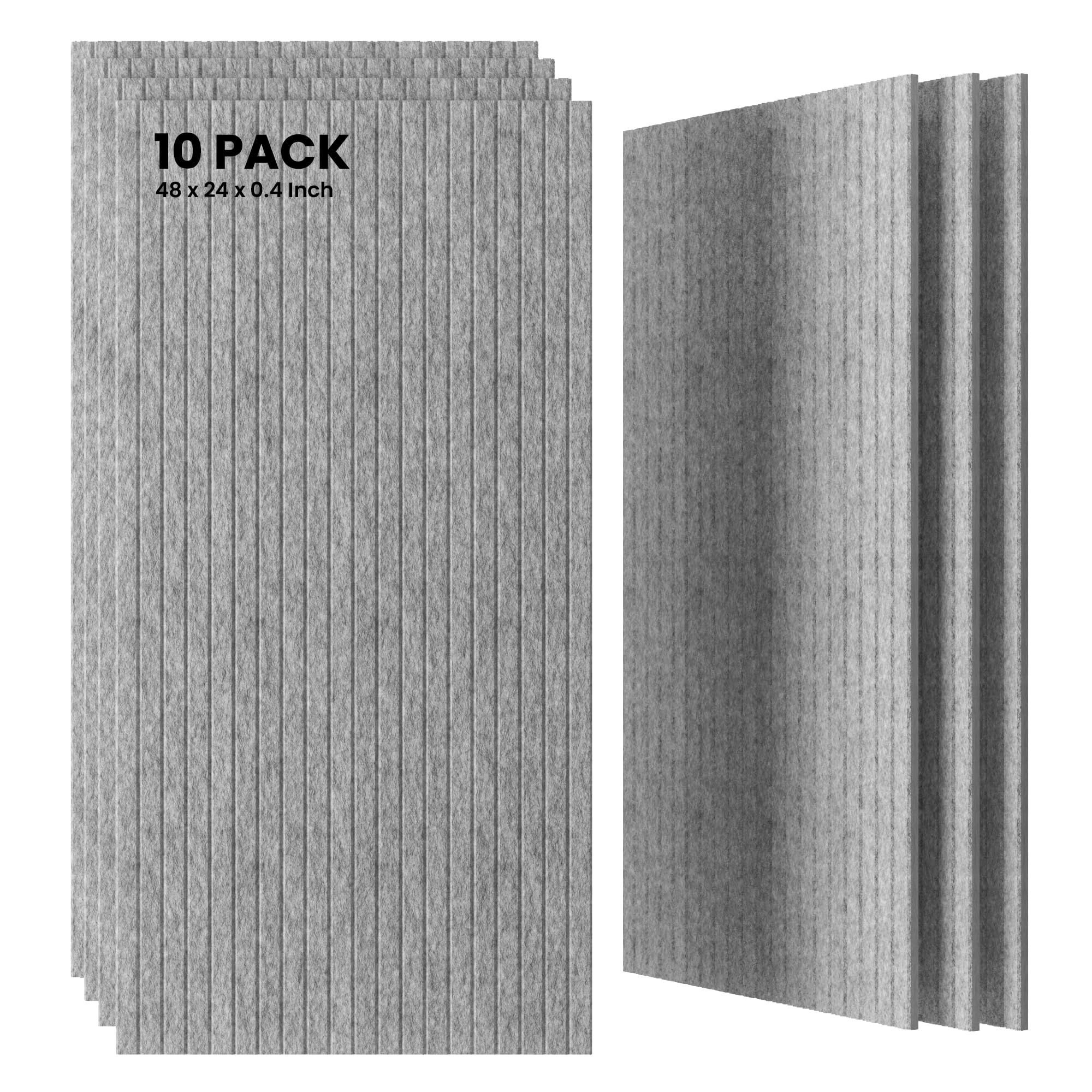 10 Pack Large Acoustic Panels,48 X 24 X 0.4 Inch Sound Proof Foam Panels For Walls,Premium Noise Dampening Panels,Sound Panels F