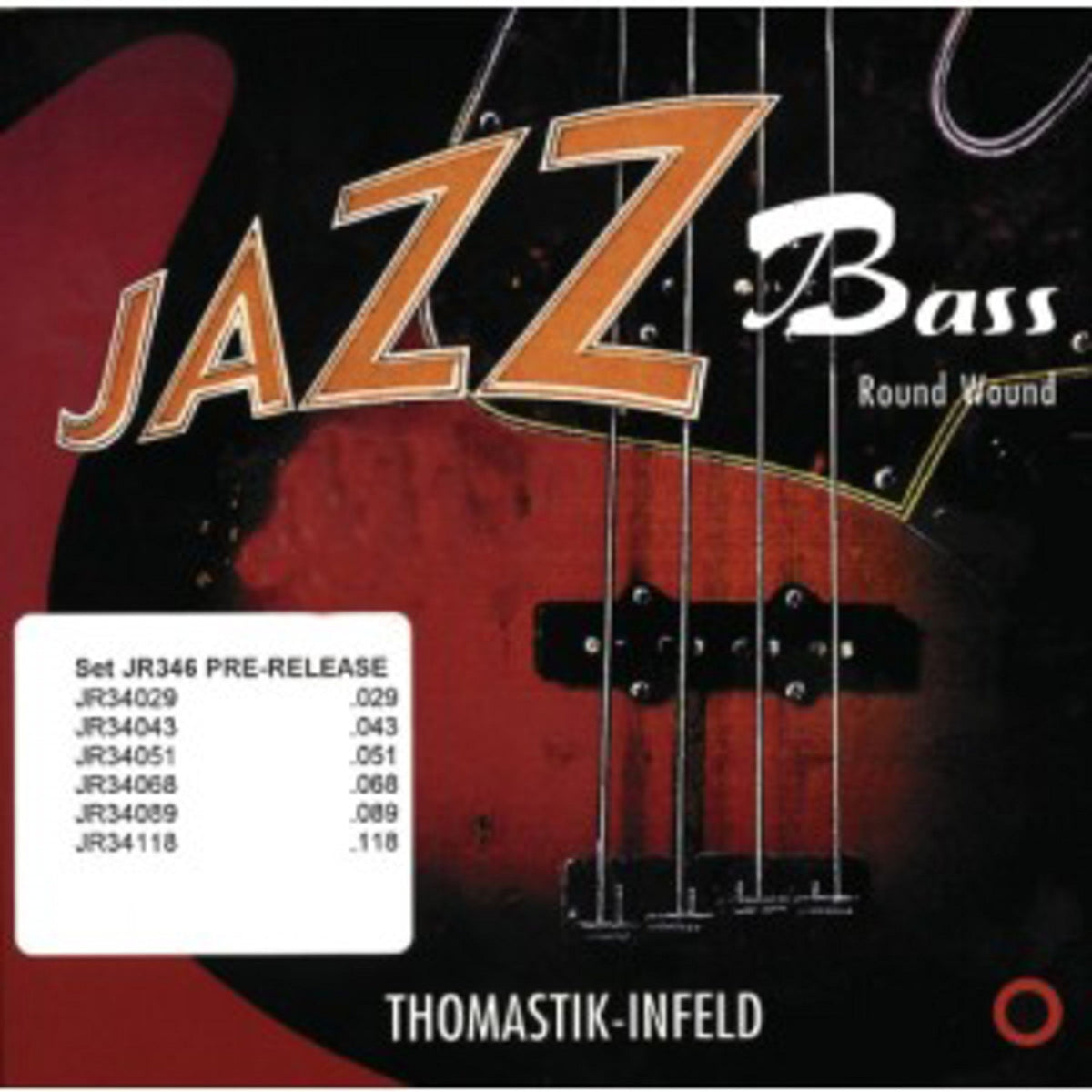 Thomastik-Infeld Bass Guitar Strings: Jazz Round Wound 5-String Long Scale Set; Pure Nickel Rounds G, D, A, E, B Set
