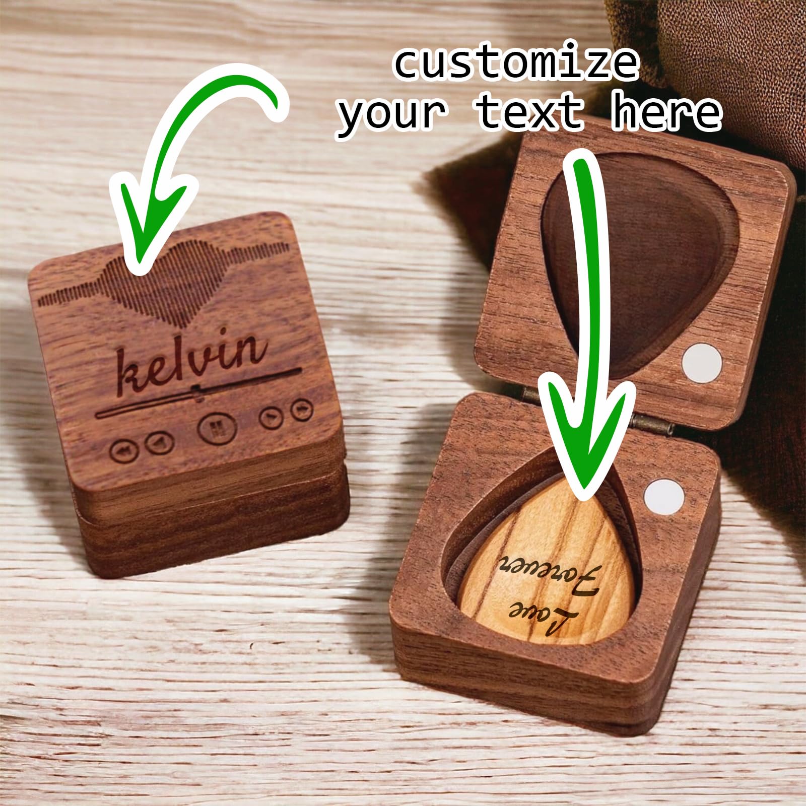 YOJO Custom Guitar Picks,Personalized Guitar Picks Holder,Custom Guitar Picks With Case,Unique Custom Gift for Friends,Son,Husba