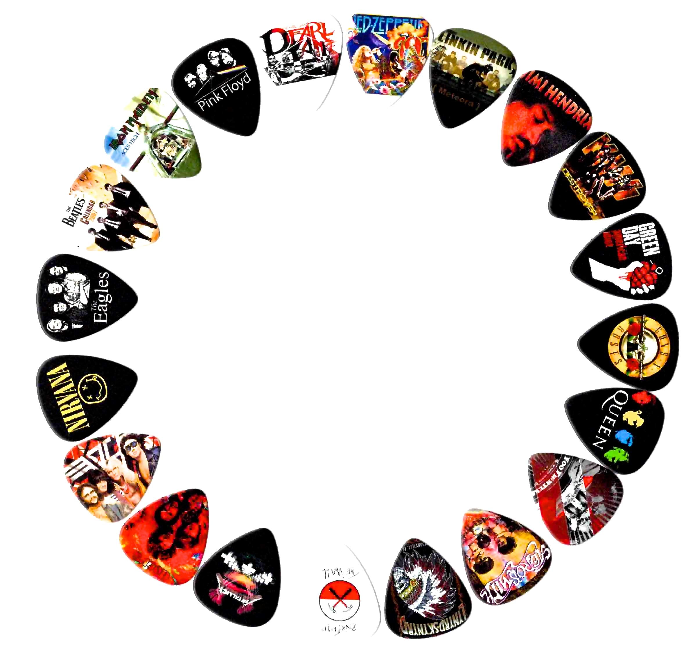 Legendary Bands Guitar Picks- [Mega-Standard] 20 picks in a packet