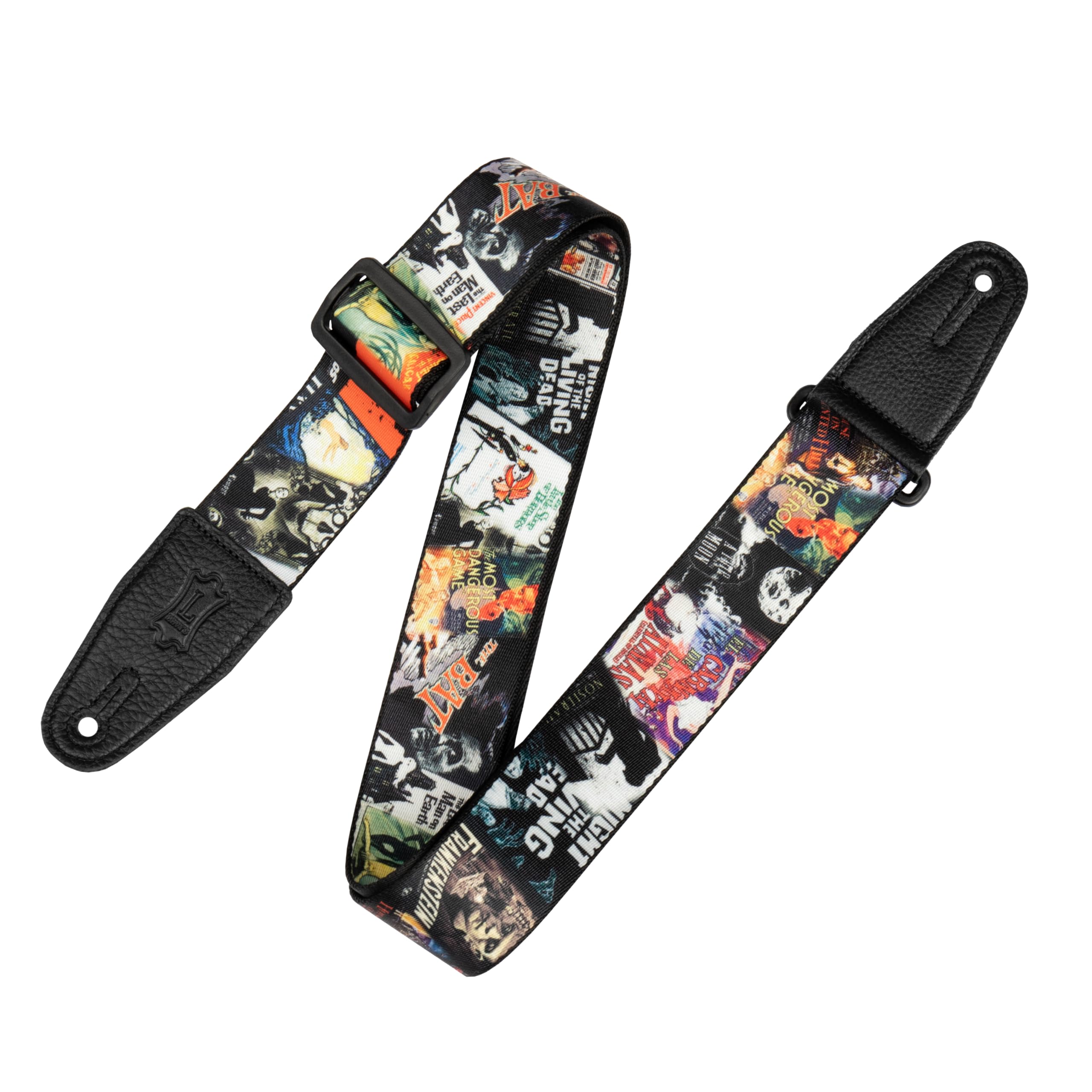 Levy's Leathers 2 Halloween Series Polyester Guitar Strap with Tri-Glide Adjustment, Horror Classics (MP2H-001)
