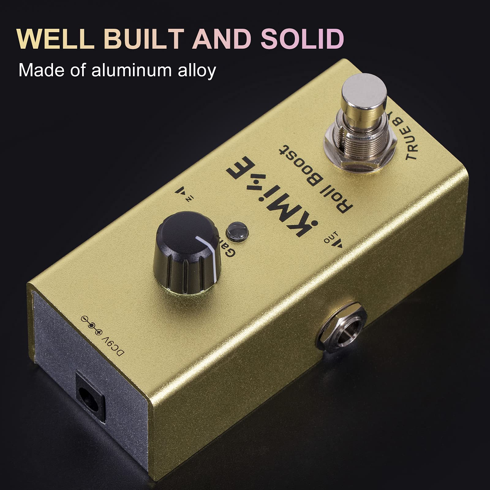 Kmise Roll Boost Electric Guitar Effects Pedal Mini Single Type DC 9V True Bypass