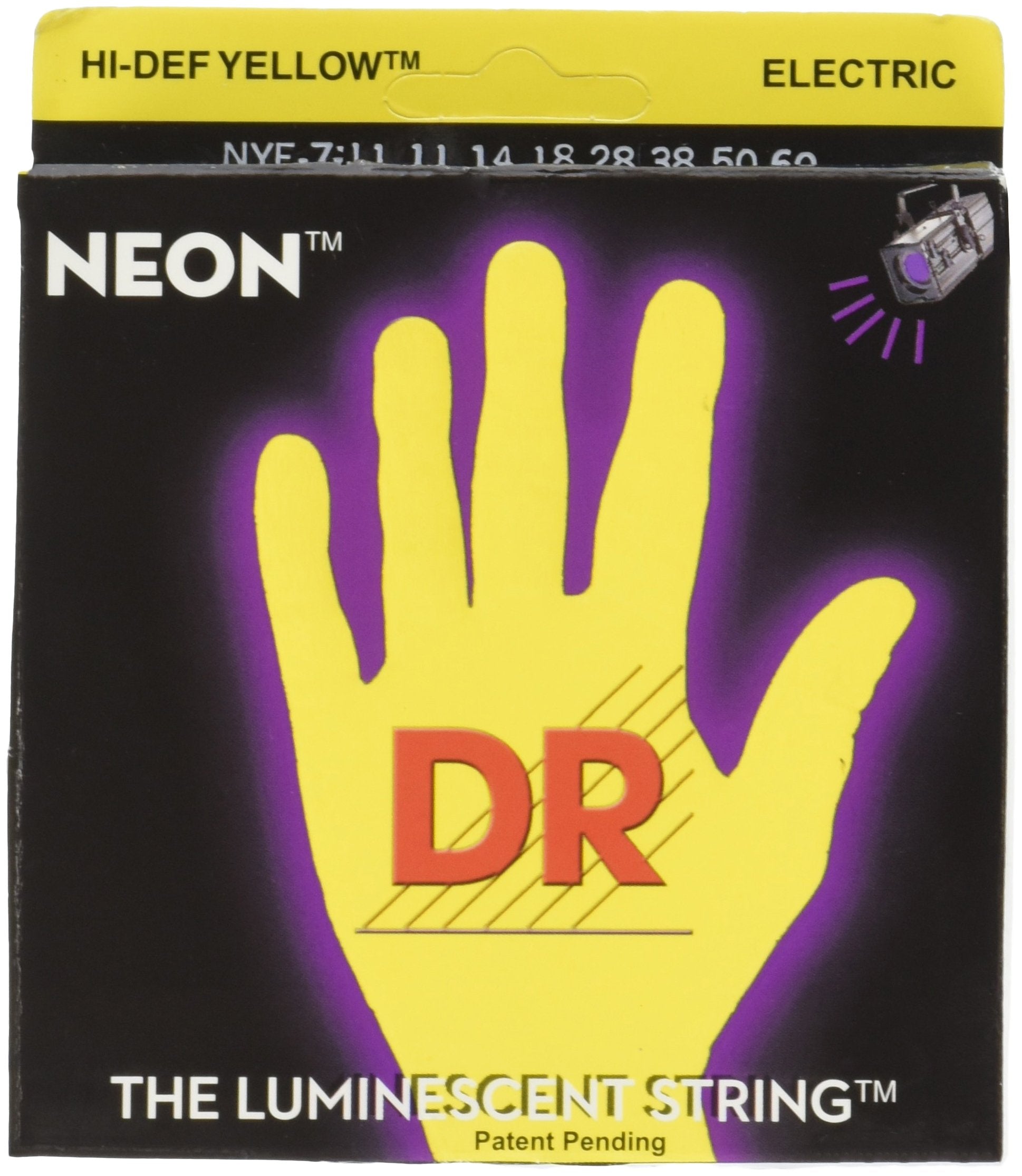 Dr Handmade Nye7-11 Neon Yellow Electric Guitar Strings 7-String Set