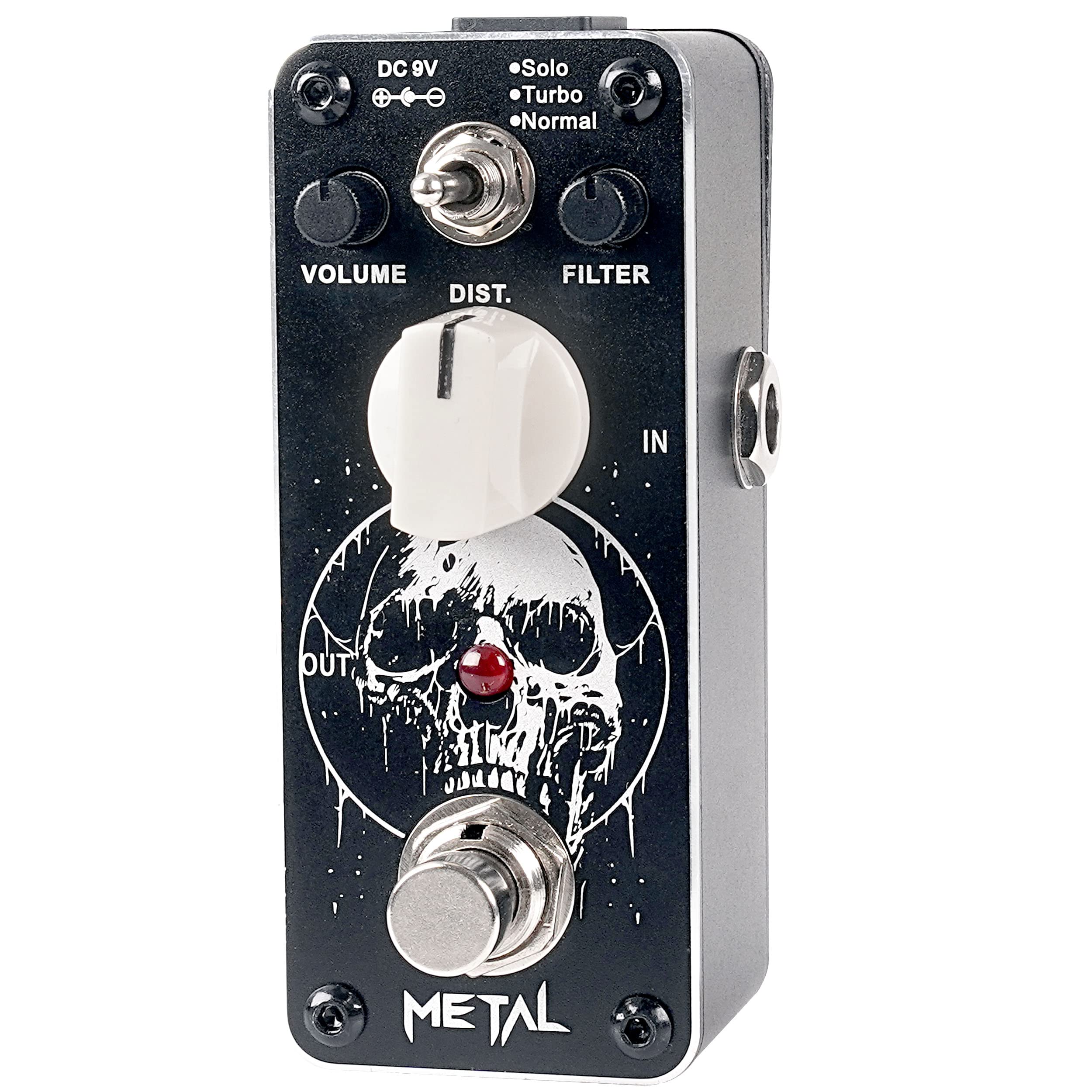 Sondery Metal Distortion Guitar Effect Pedal, Warm Smooth Wide Range Of Vintage Distortion - True Bypass, 3 Modes Of Solo Turbo