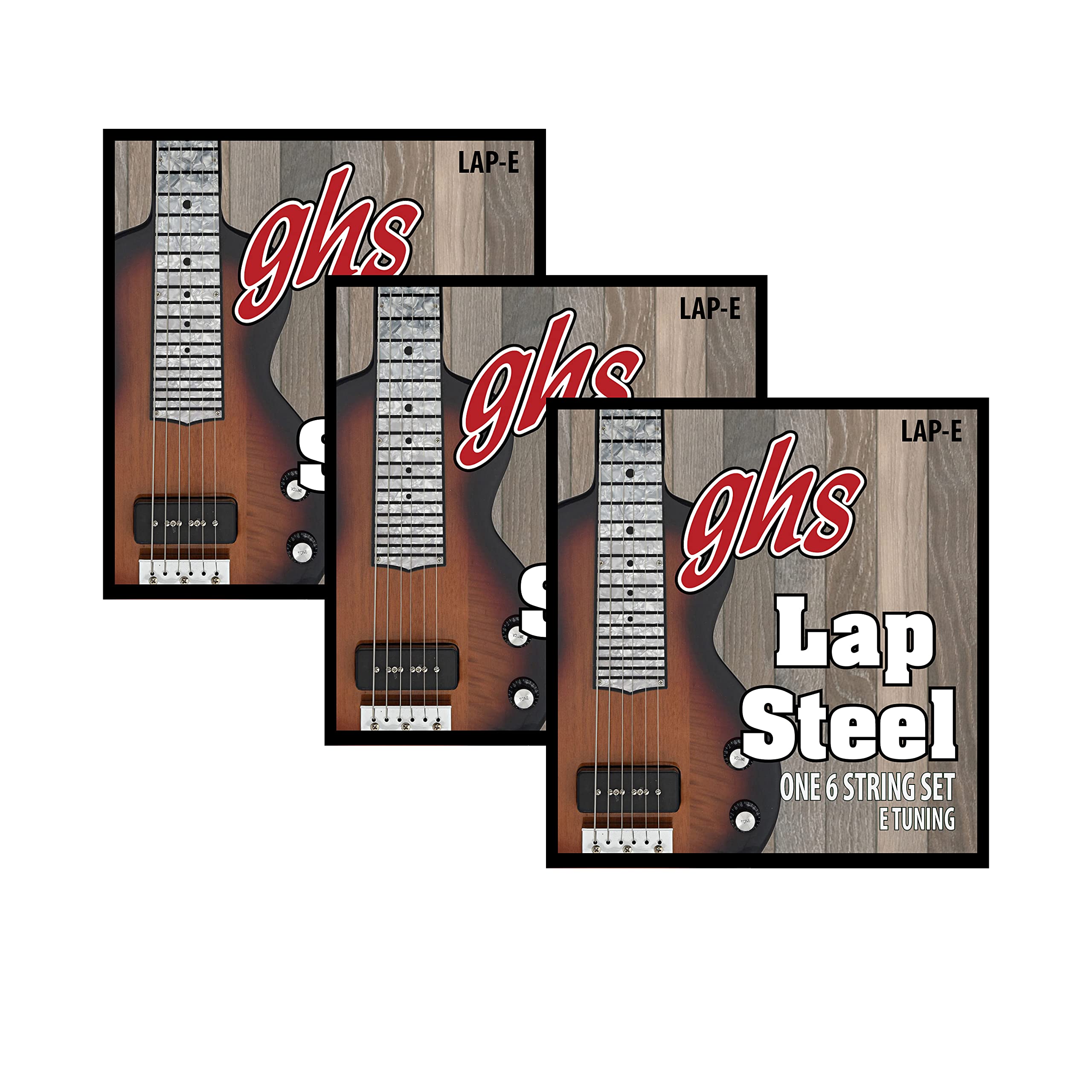Ghs Strings E Lap Steel Strings (Lap-E), 3 Sets Of Lap-E