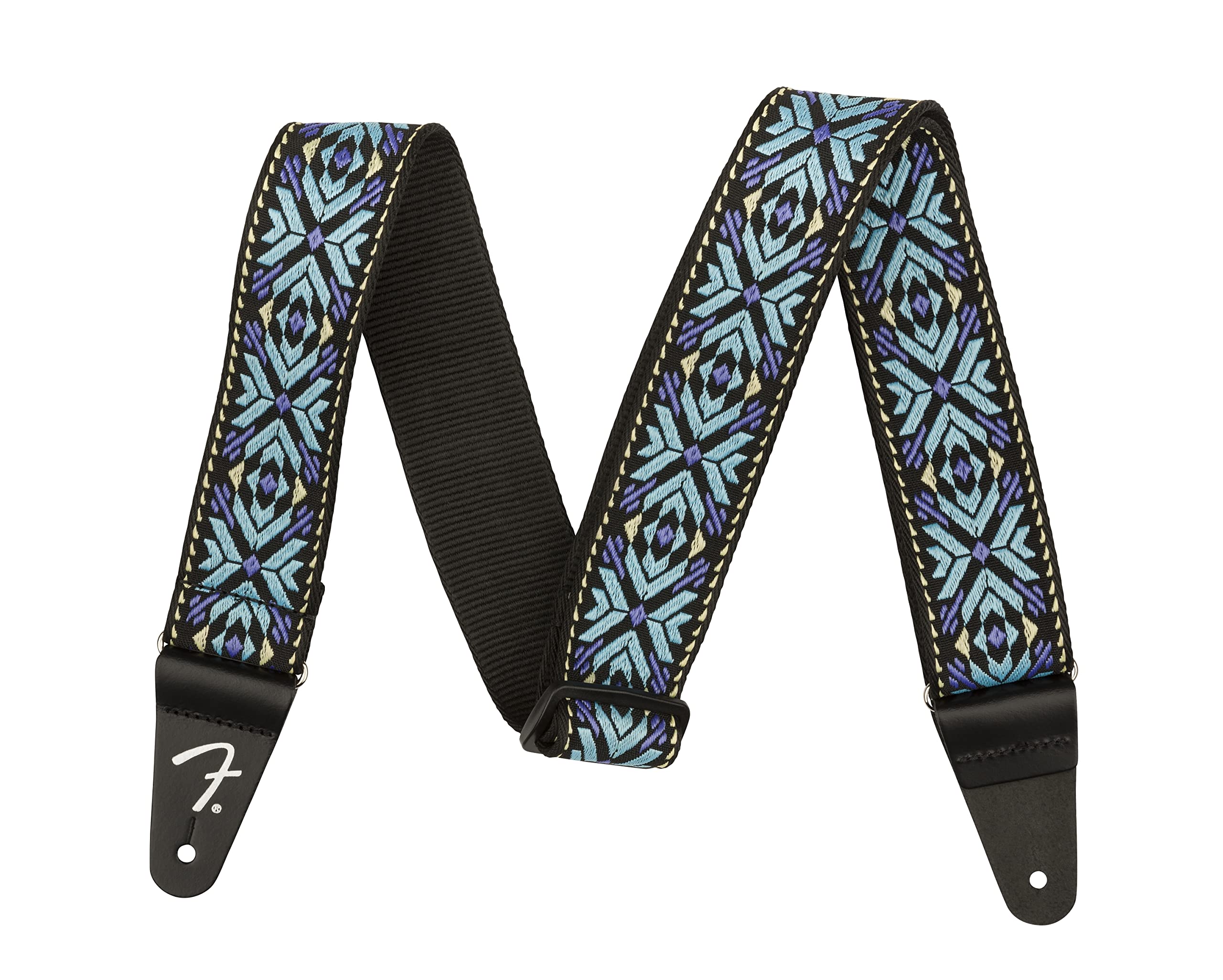 Fender Pasadena Woven Strap, 2In, Blue Snowflake