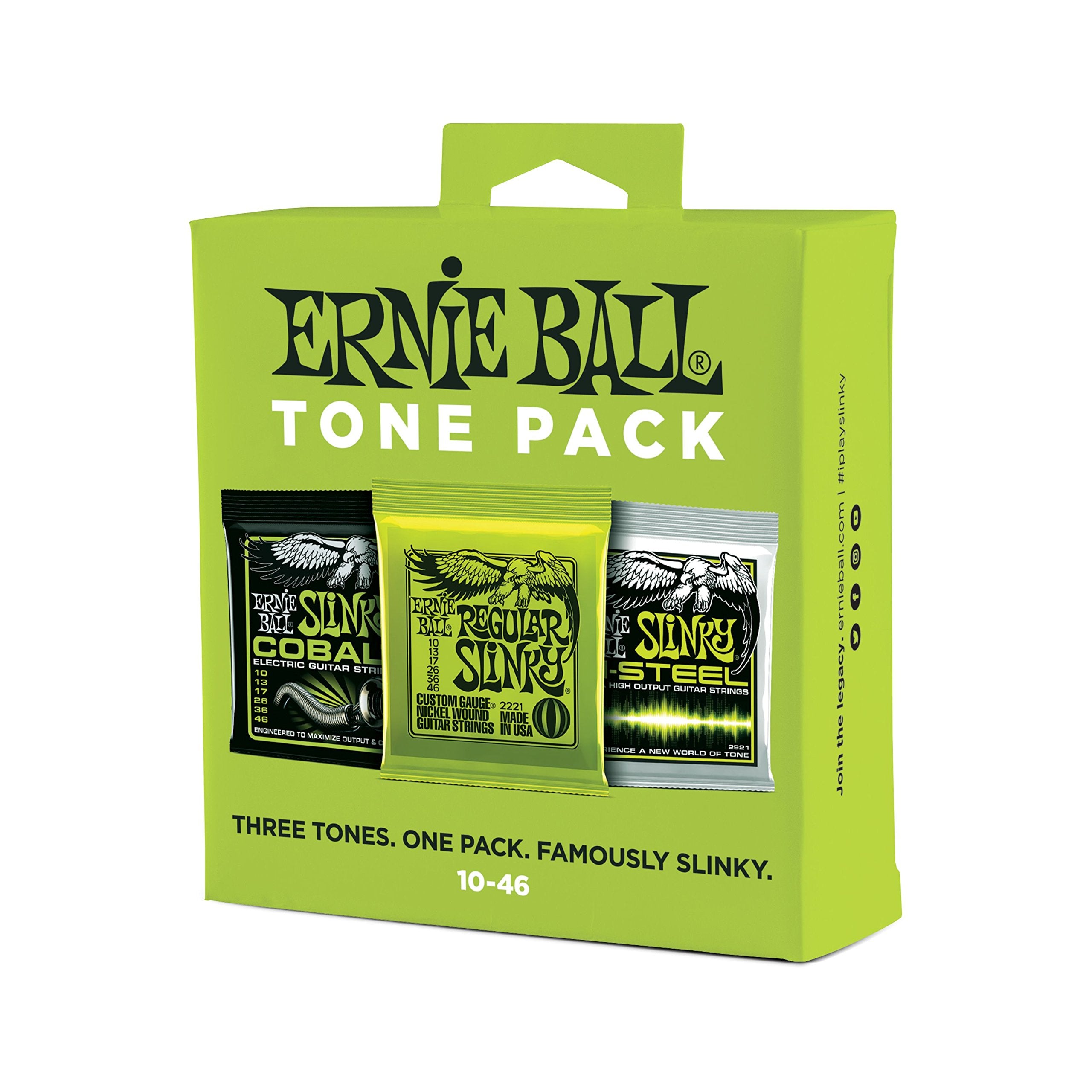 Ernie Ball Regular Slinky Electric Tone Pack Guitar Strings, 10-46 Gauge (P03331)