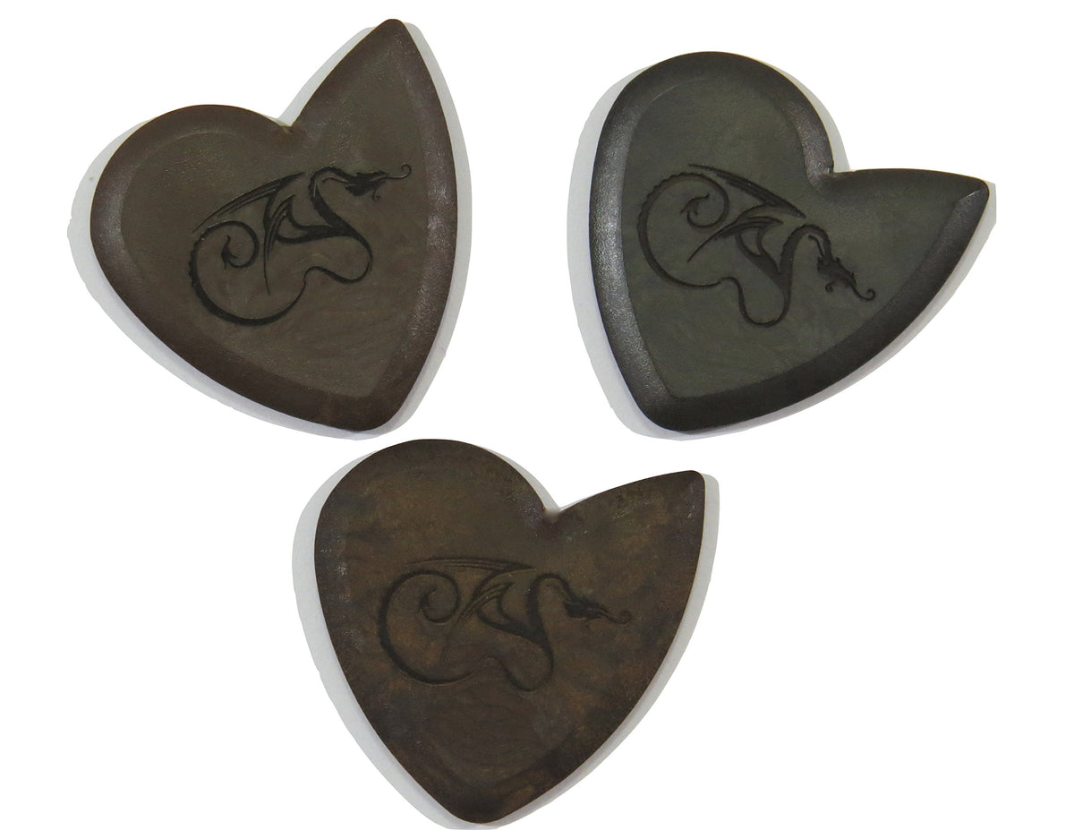 Dragon'S Heart Guitar Picks Variety Pack (3) - Pure, Hardened, And Original | 2.5 Mm Thick